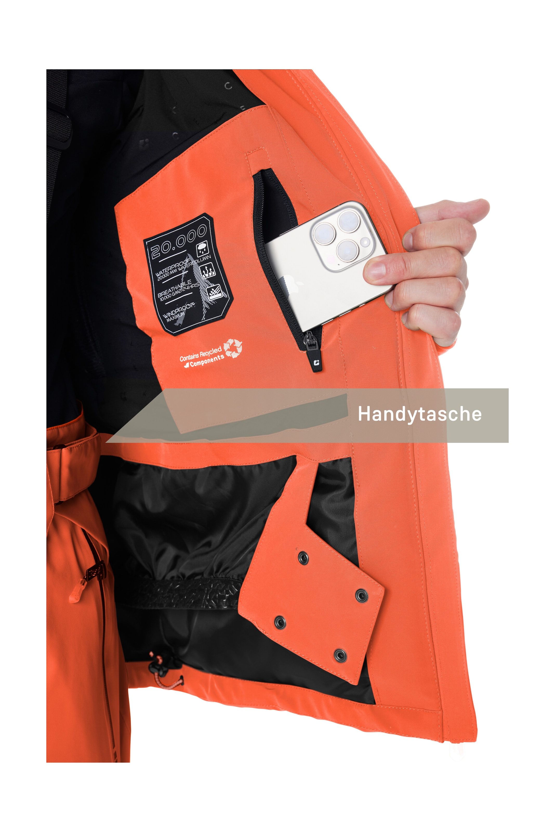 Killtec Veste de ski »KSW 50 MN SKI JCKT« Herren Skijacke: wasserdicht, atmungsaktiv, 4-Wege-Stretch, Schneefang