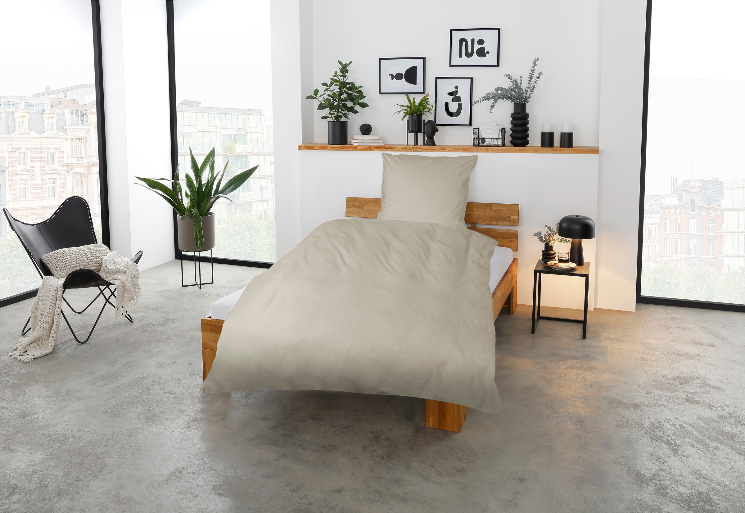 CASATEX Bettwäsche »Uni«, Uni Design, Reissverschluss, tolle Farben