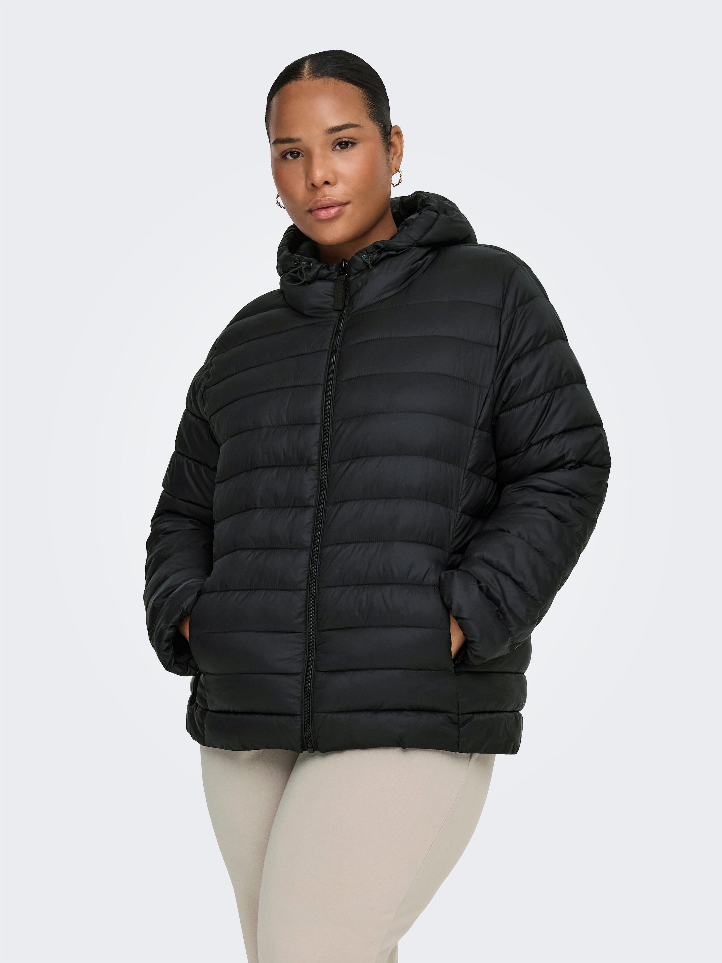 Image of ONLY CARMAKOMA Steppjacke "CARTAHIA LW QUILTED HOOD JKT OTW NOOS" mit Kapuze