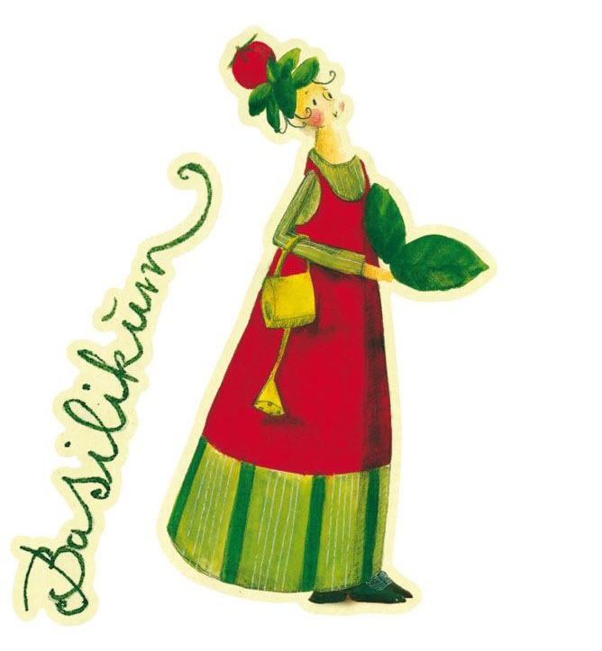 Image of Wall-Art Wandtattoo »Kräuterfrau Küche Basilikum«, (1 St.) bei Ackermann Versand Schweiz