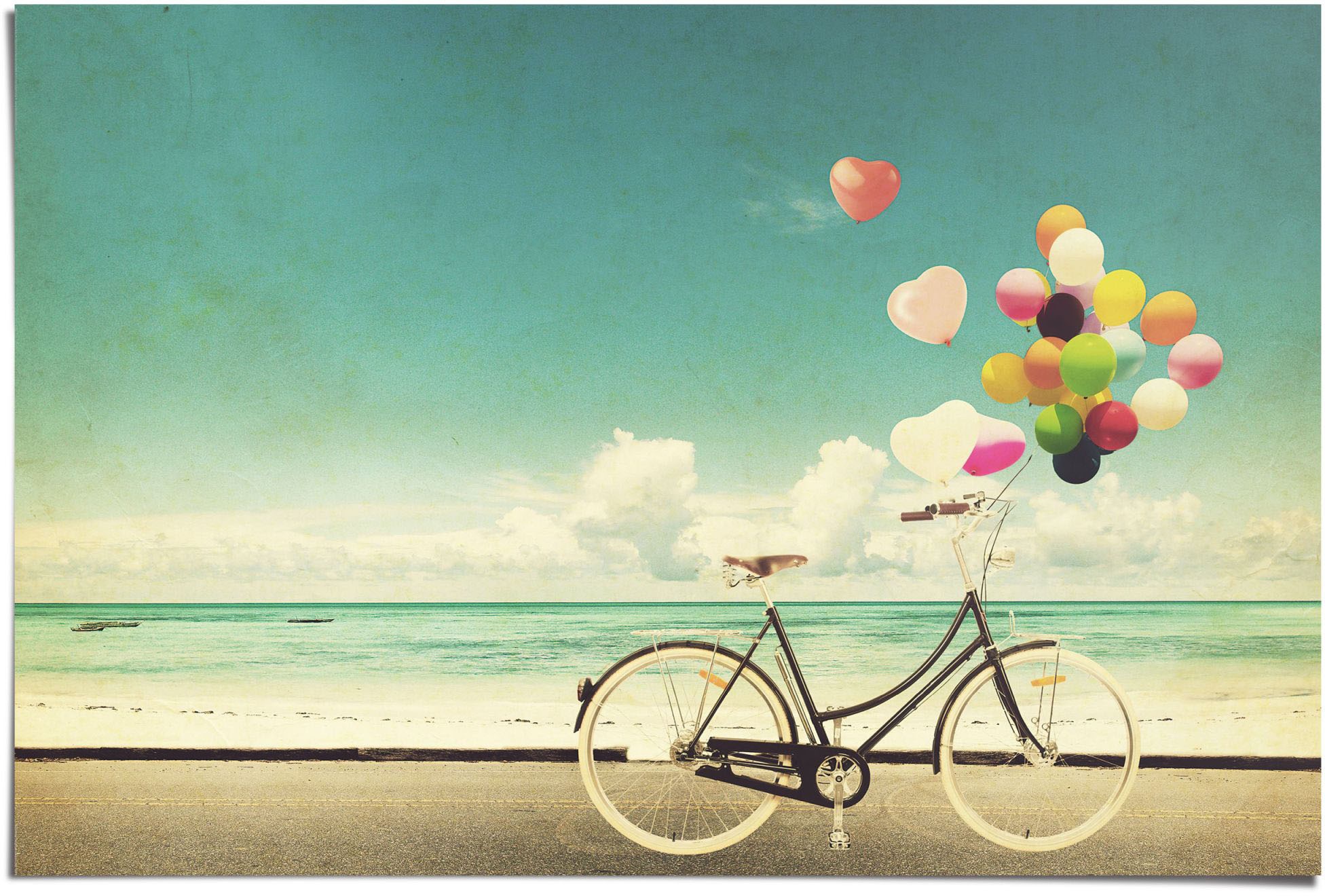 Image of Reinders Poster "Luftballon Fahrrad" 1 Stk. tlg.