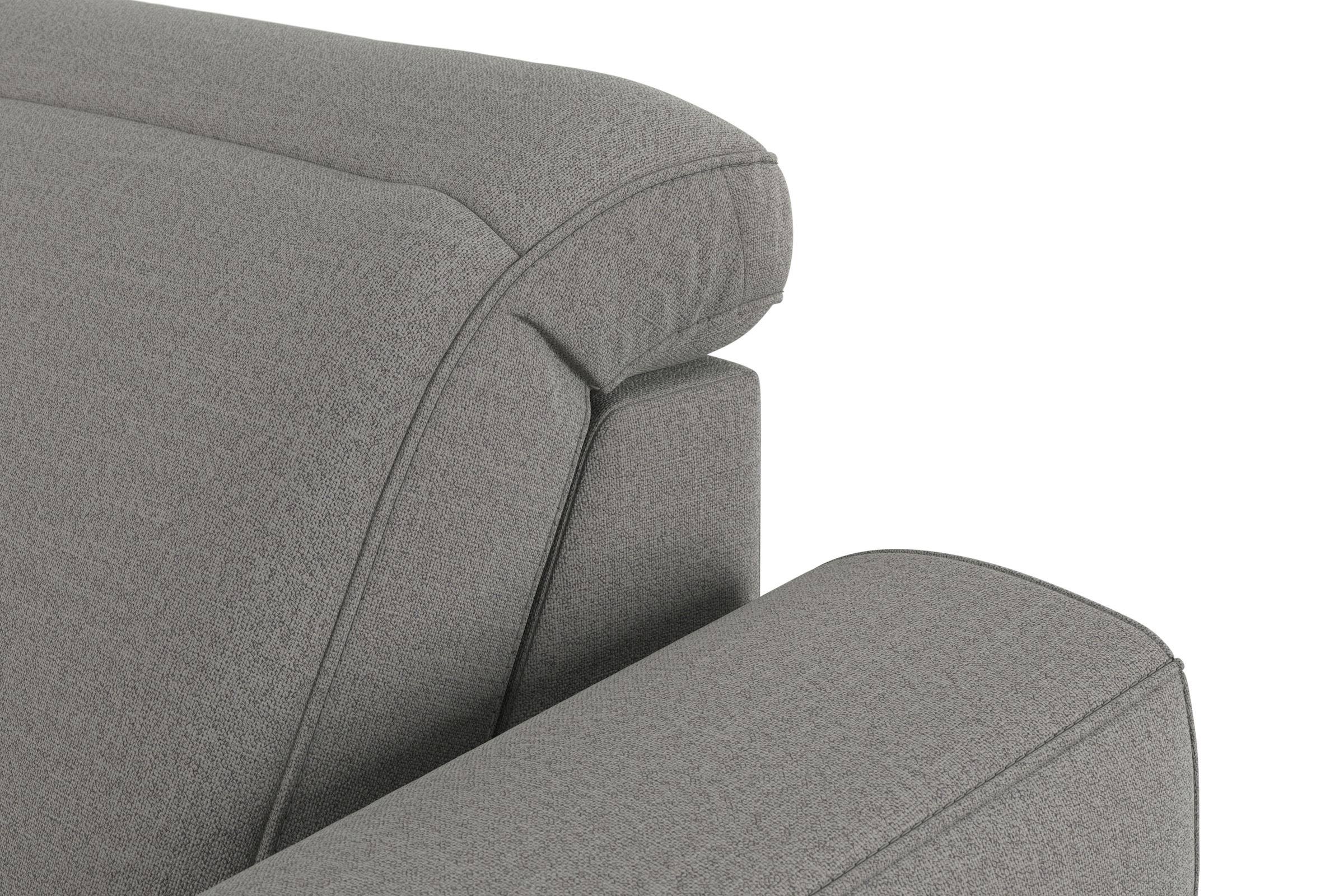 sit&more Ecksofa »Dundee L-Form« mit Federkern und Edelstahlfüssen, wahlweise mit Kopfteilverstellung