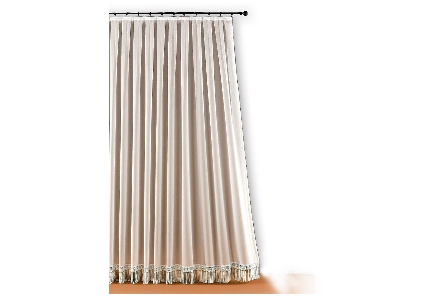 Image of Weckbrodt Gardine "Makramee" Kräuselband 1 Stk. tlg. Webgardine, Makramee, Sockel, Feste Falten, nach Mass, Store