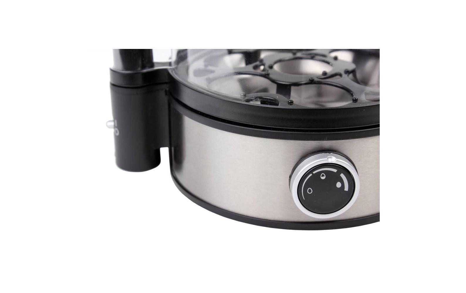 Rommelsbacher Eierkocher »20.ER 400 7 Eier, Silberfarben, Schwarz«, 400 W, Lieferung mit passendem CH-Fixadapter