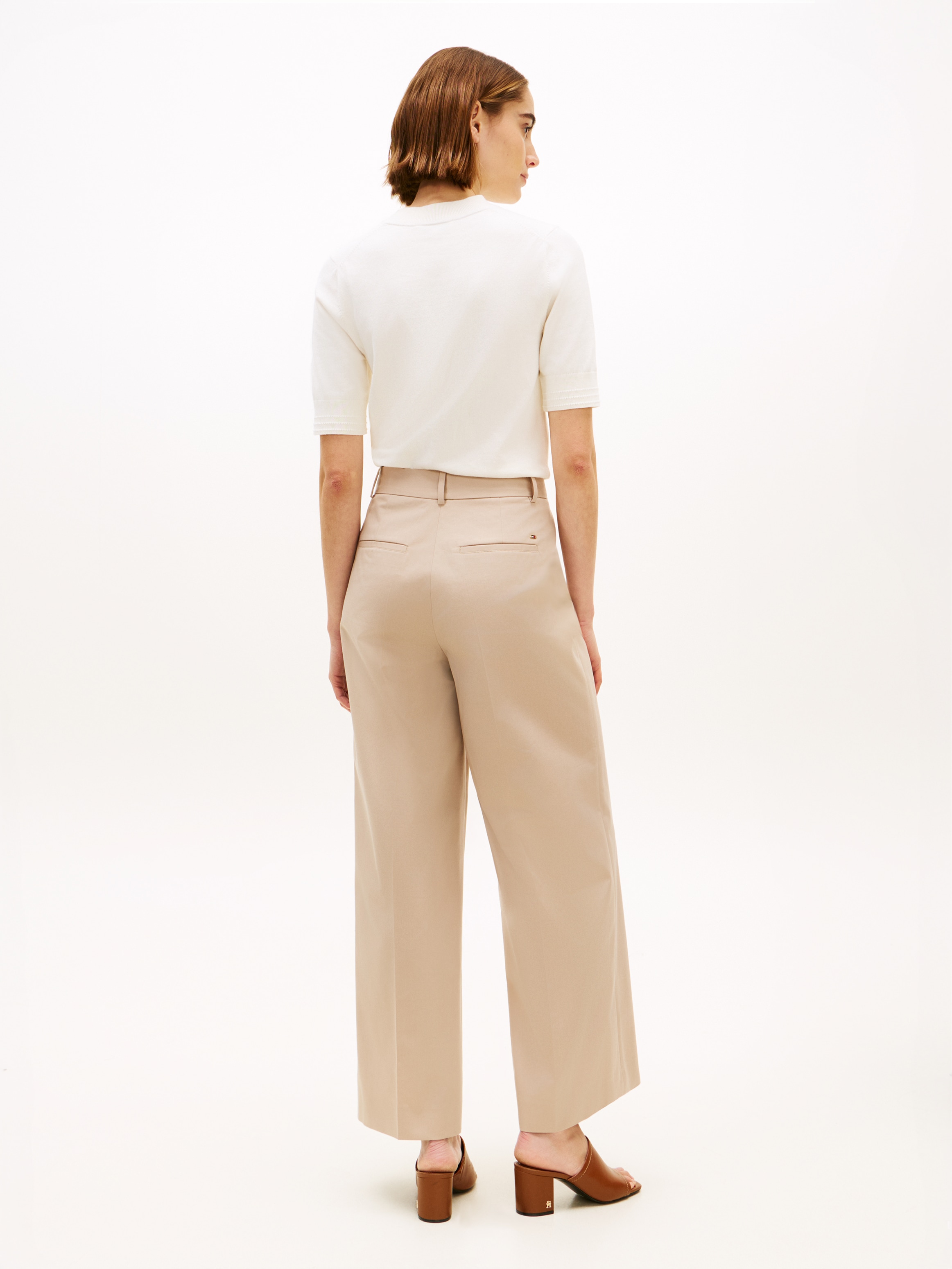 Tommy Hilfiger Chinos »PREPPY COTTON WIDE LEG CHINO«  avec plis repassés, taille mi-haute