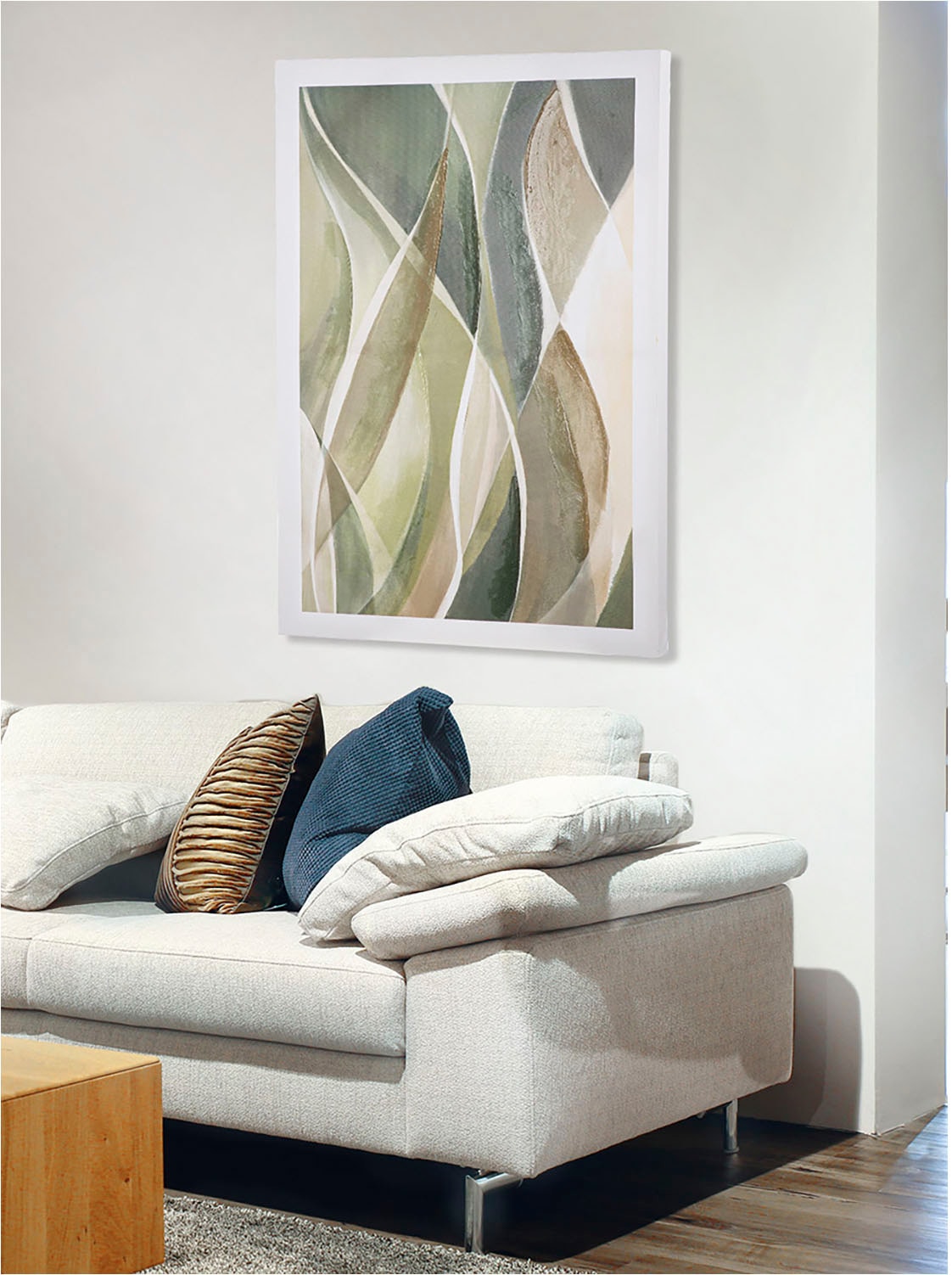 Image of GILDE Leinwandbild "Verde rechteckig" 1 Stk. tlg.
