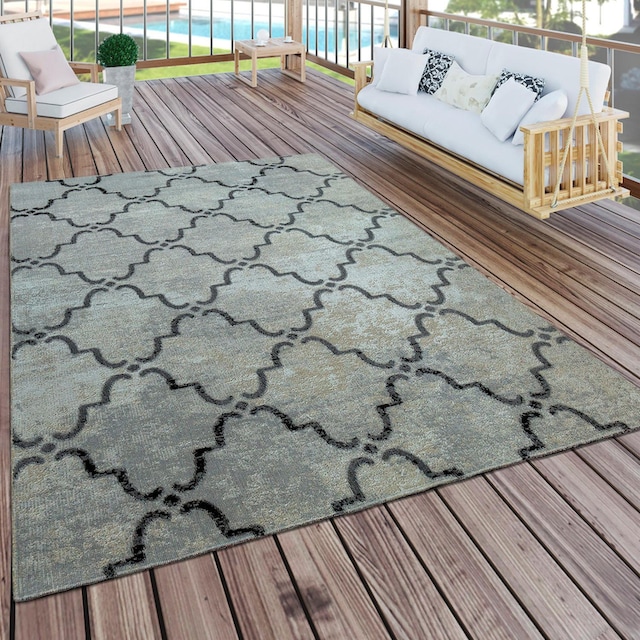 Paco Home Teppich »Artigo 411«, rechteckig, Kurzflor, Vintage Design, In- und  Outdoor geeignet maintenant