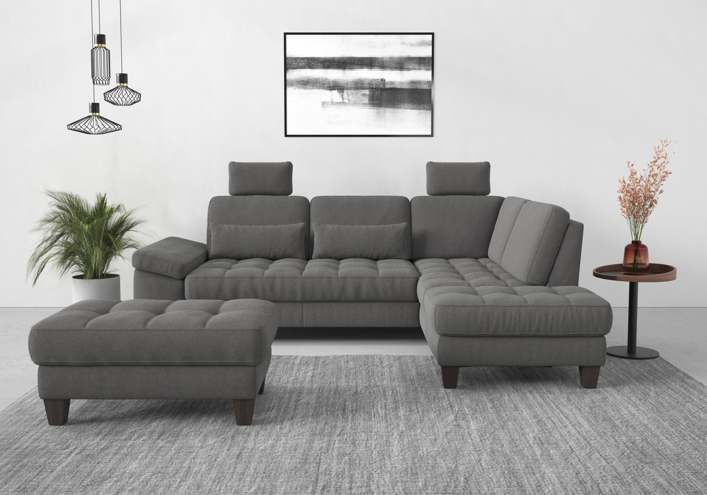 sit&more Ecksofa »Westham L-Form«, mit Ottomane, mit oder ohne Bettfunktion, Bettkasten, Verstellung