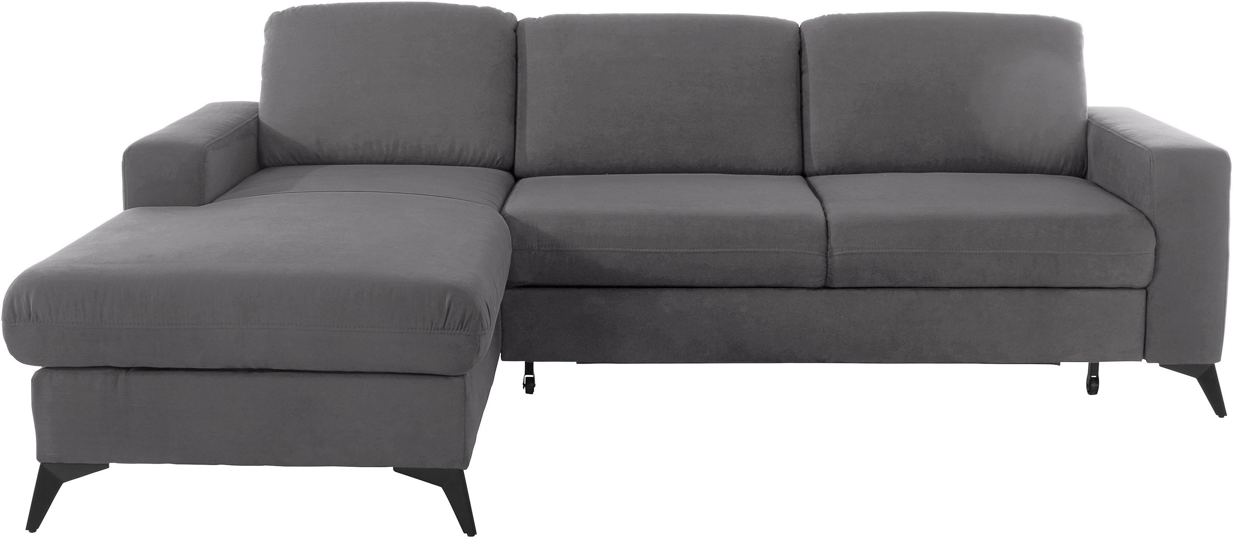 PLACES OF STYLE Ecksofa »Lolland L-Form« Wahlweise mit Bettfunktion und Bettkasten, Federkern