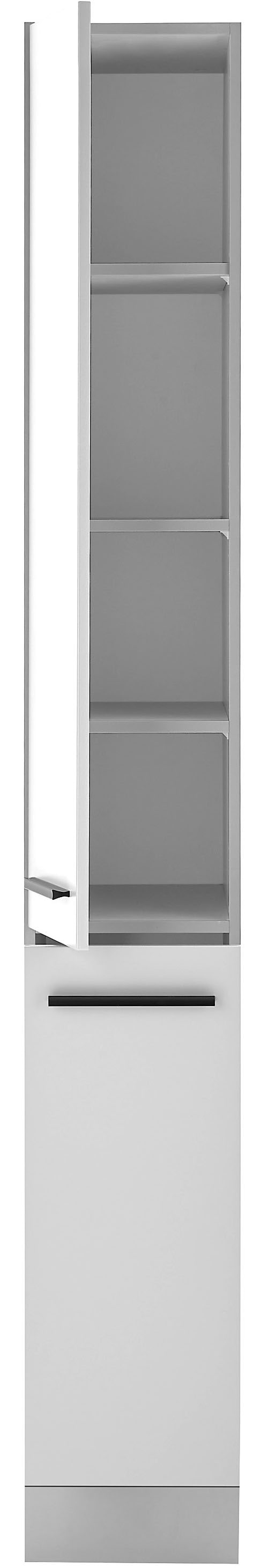 BASIC by Balculina Armoire à provisions »Denver, Küchenschrank BxHxT 30 x 211 x 57« 1 cuis tlg. largeur 30cm, en gris mat/chêne lancelot