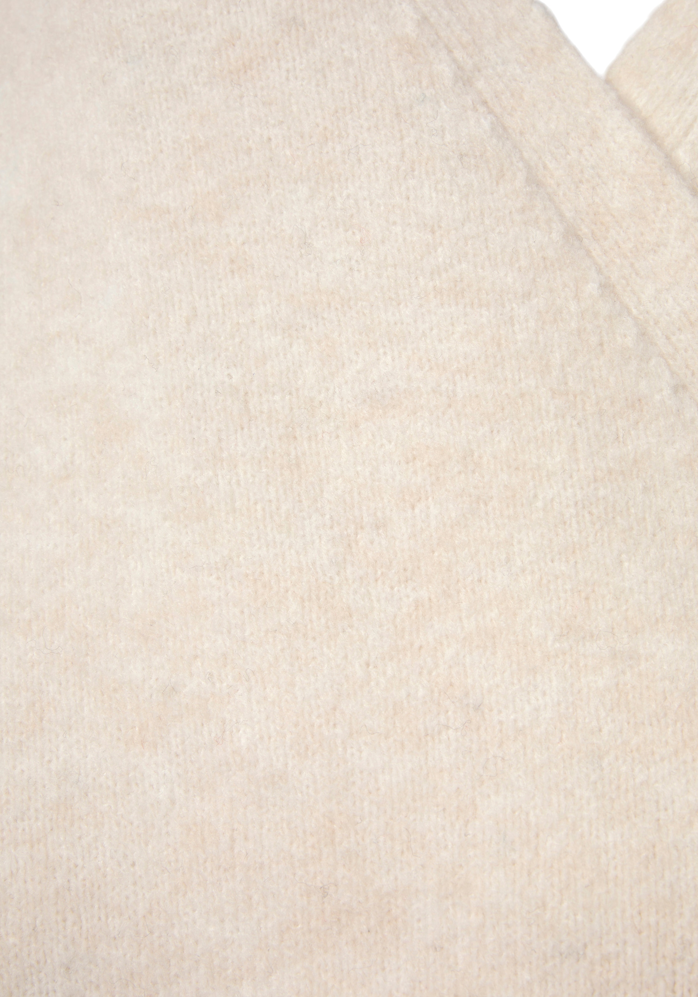 LASCANA Wickelstrickjacke, mit breitem Rippbündchen, Loungewear