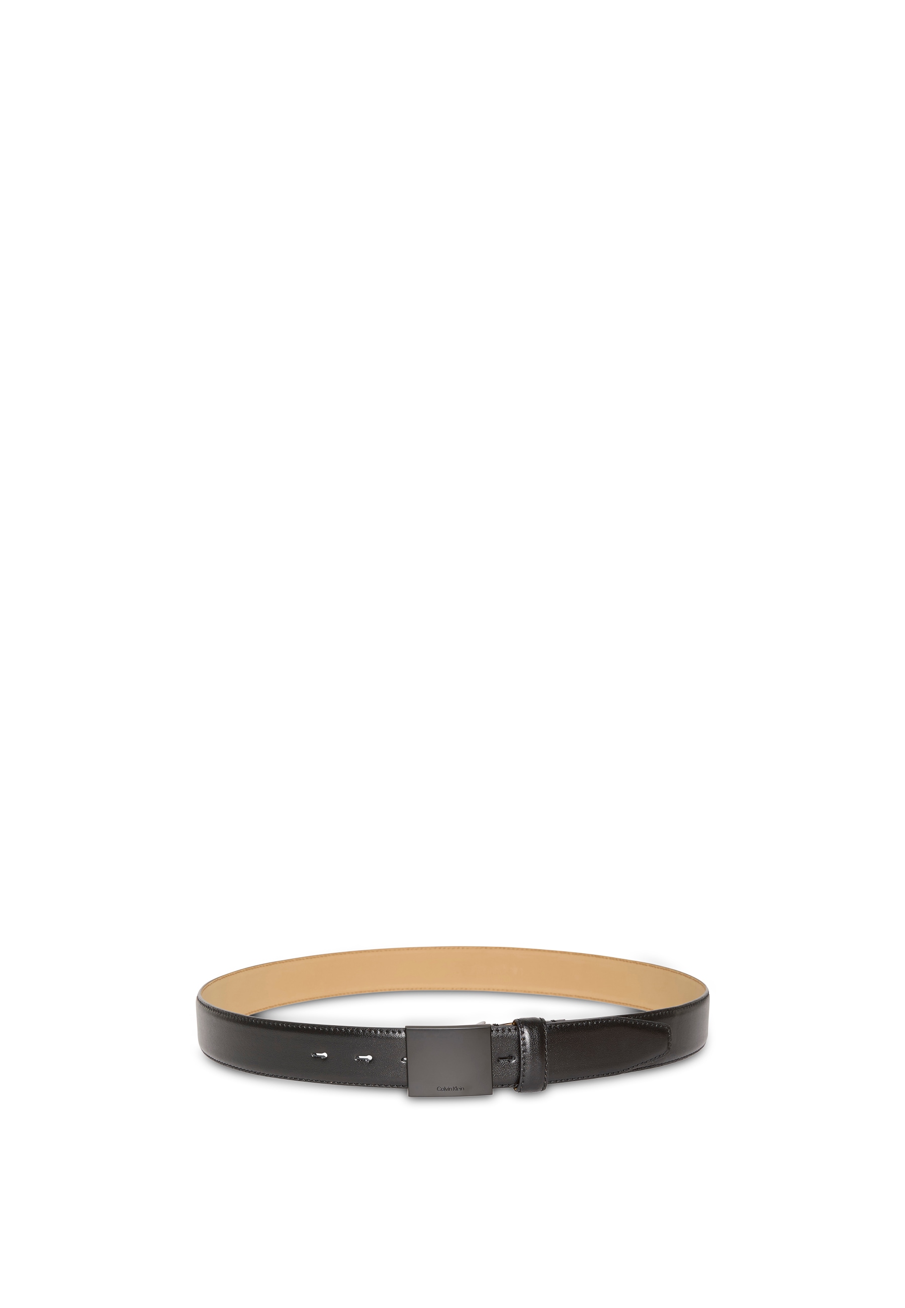 Image of Calvin Klein Ledergürtel "TITLECASE PLAQUE BUCKLE 32MM" Grössenverstellbar