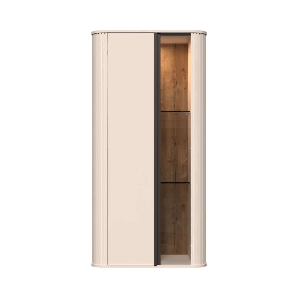 GOODproduct Hängevitrine »Rondo, Wandschrank, Schwebendes Design für modernen Wohnraum« UV lackiert, Soft Close Funktion, Beleuchtung, Wandmontage