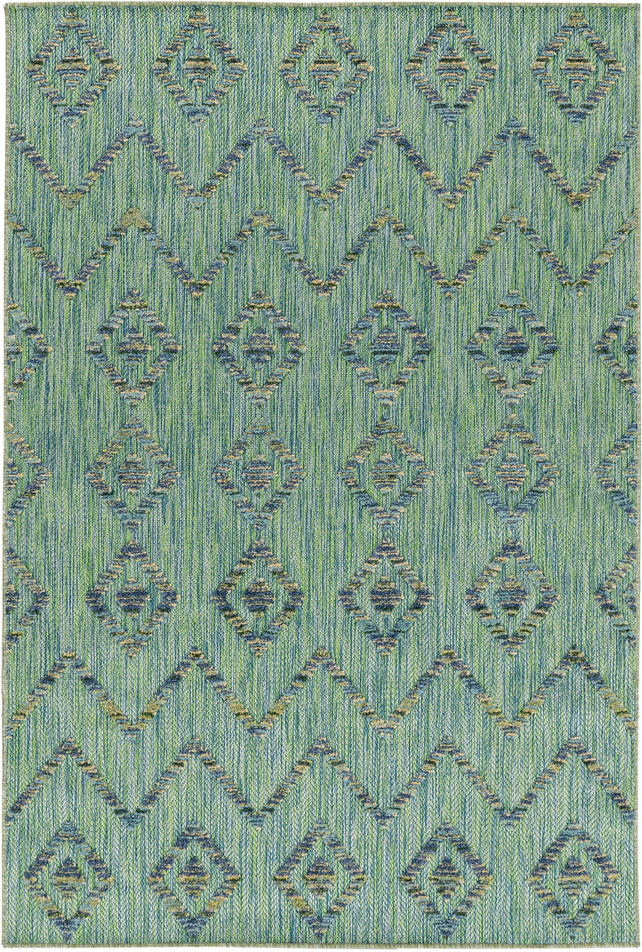 Ayyildiz Teppiche Teppich »BAHAMA 5152«, rechteckig, 8 mm Höhe, Läufer, Flachflor mit Hoch-Tief-Struktur, In-und Outdoor geeignet