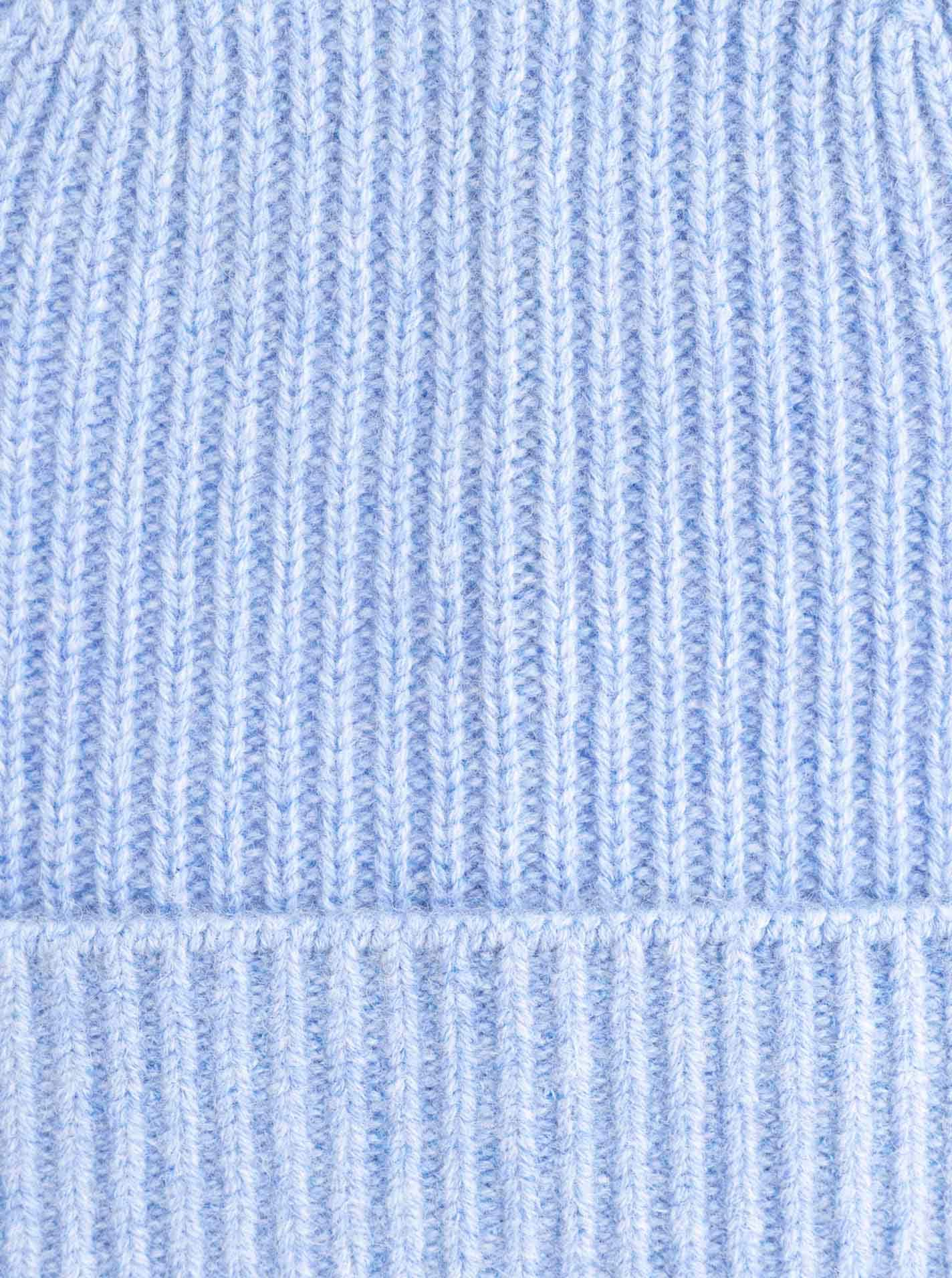 Zwillingsherz Beanie, Feinripp, breiter Umschlag, Wolle