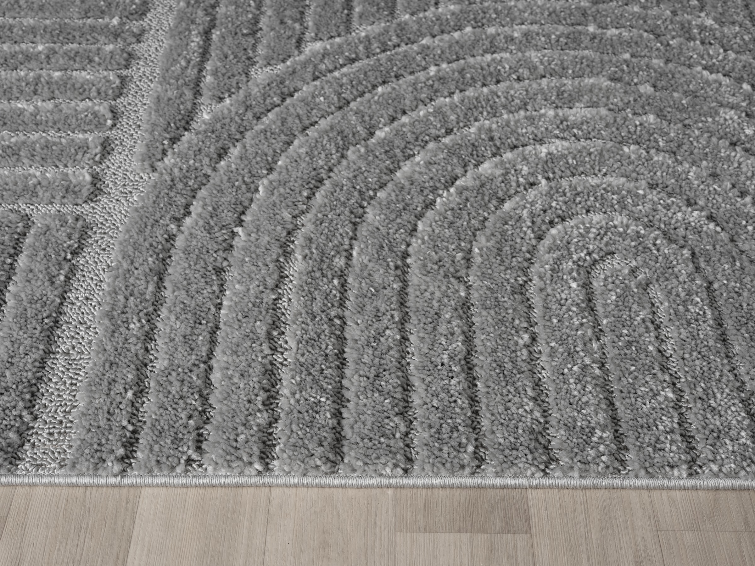 GOODproduct Teppich »Jonne, Boho-Design, Scandi, Designteppich« rechteckig 20 mm Höhe Hoch-Tief, 3D Optik, skandinavischer Stil, Wohnzimmer, Schlafzimmer