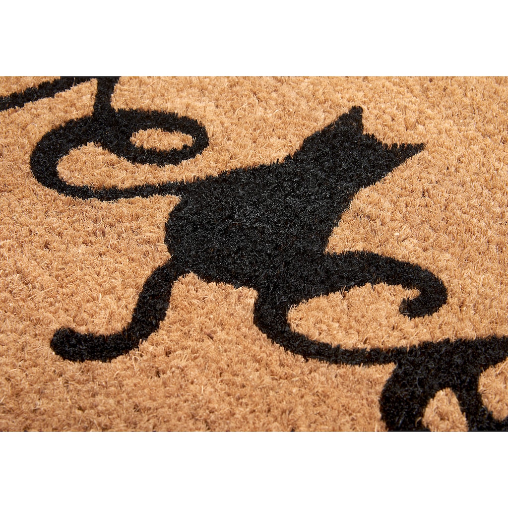 HANSE Home Fussmatte »Mix Mats Kokos Cat Paws Welcome«, rechteckig