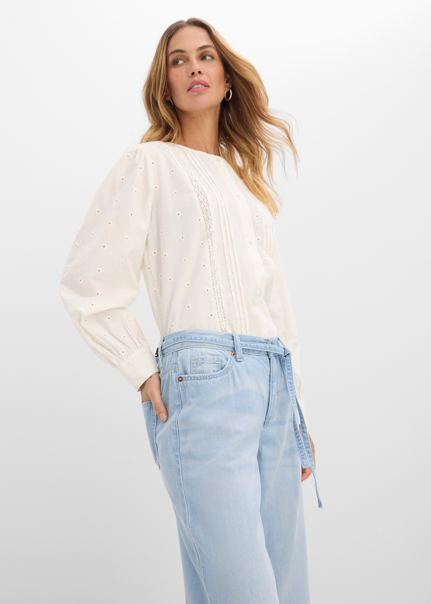 bonprix lockerer Loose Fit, low Stretch Denim, 5-Pocket-Design