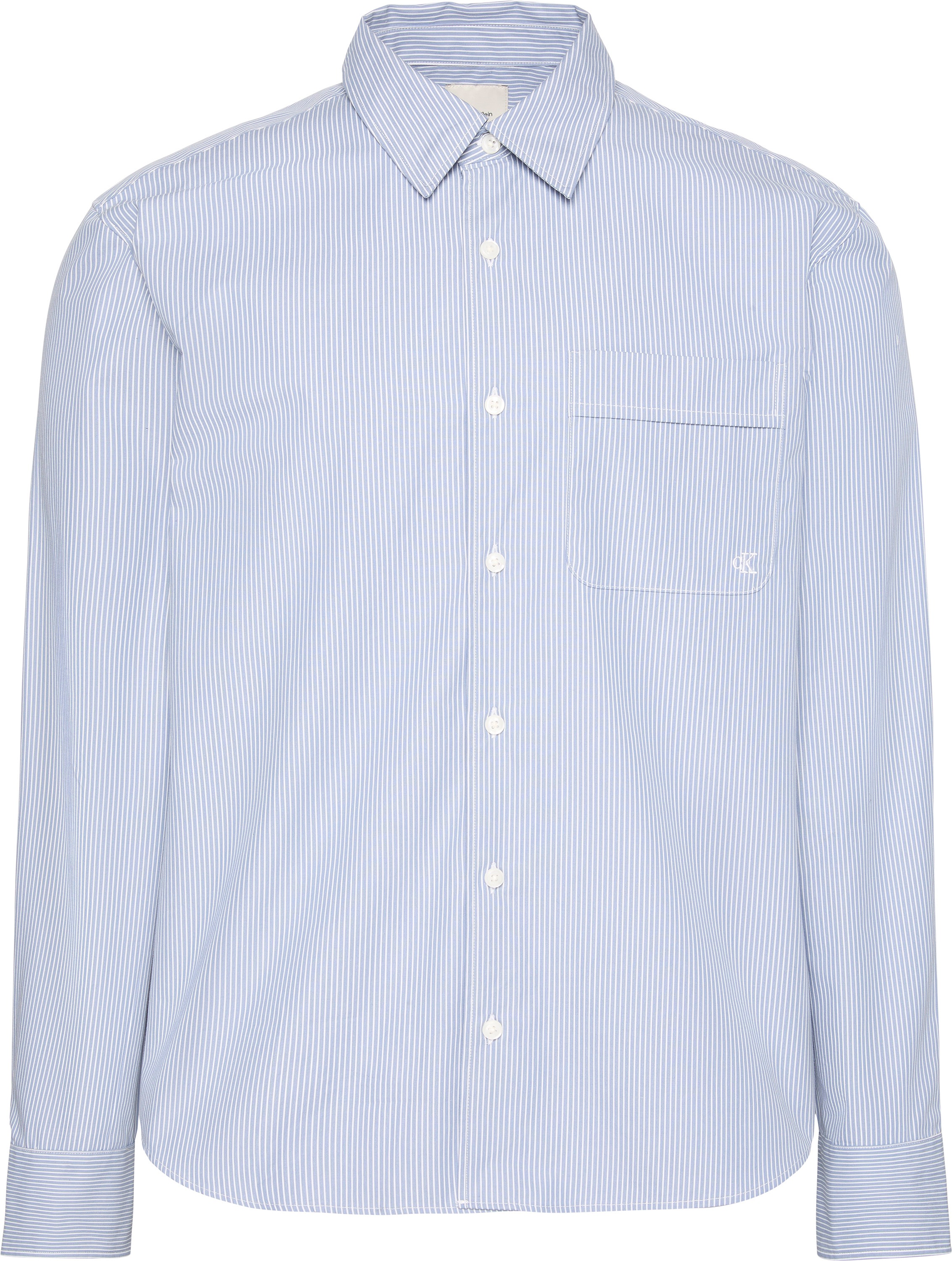 Calvin Klein Chemise à manches longues Regular fit, mit Rundhalsausschnitt