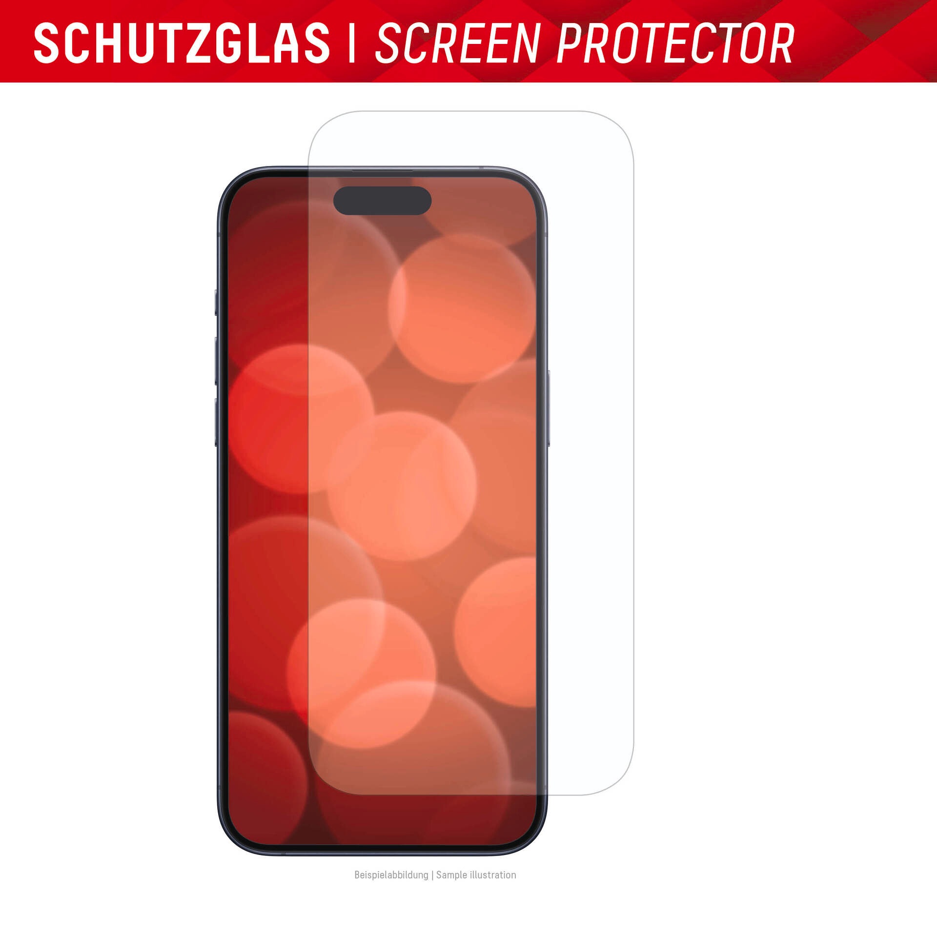 Displex Displayschutzglas »Real Glass + Case«, für Apple iPhone 15 Pro, Displayschutzfolie Displayschutz Rundumschutz 360 Grad splitterfest