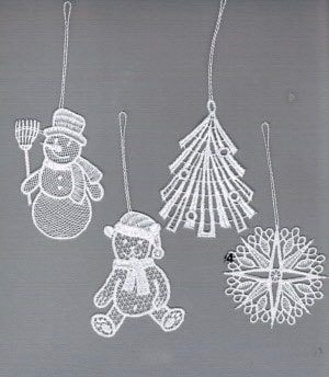 Image of Stickereien Plauen Dekohänger "Winterzeit" Baumbehang "Winterzeit"