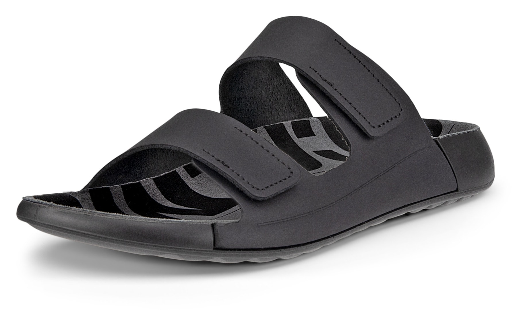 Ecco Pantolette »COZMO W«, Sommerschuh, Schlappen mit zwei Klettverschlussriemen