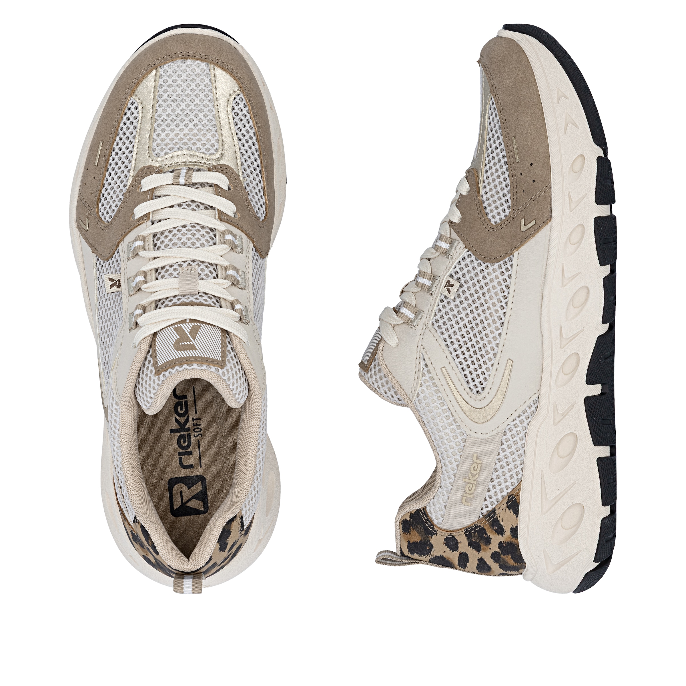 Rieker Baskets à plateforme  Chaussure à lacets, sneaker de loisirs, chaussure basse avec semelle intérieure MemoSoft