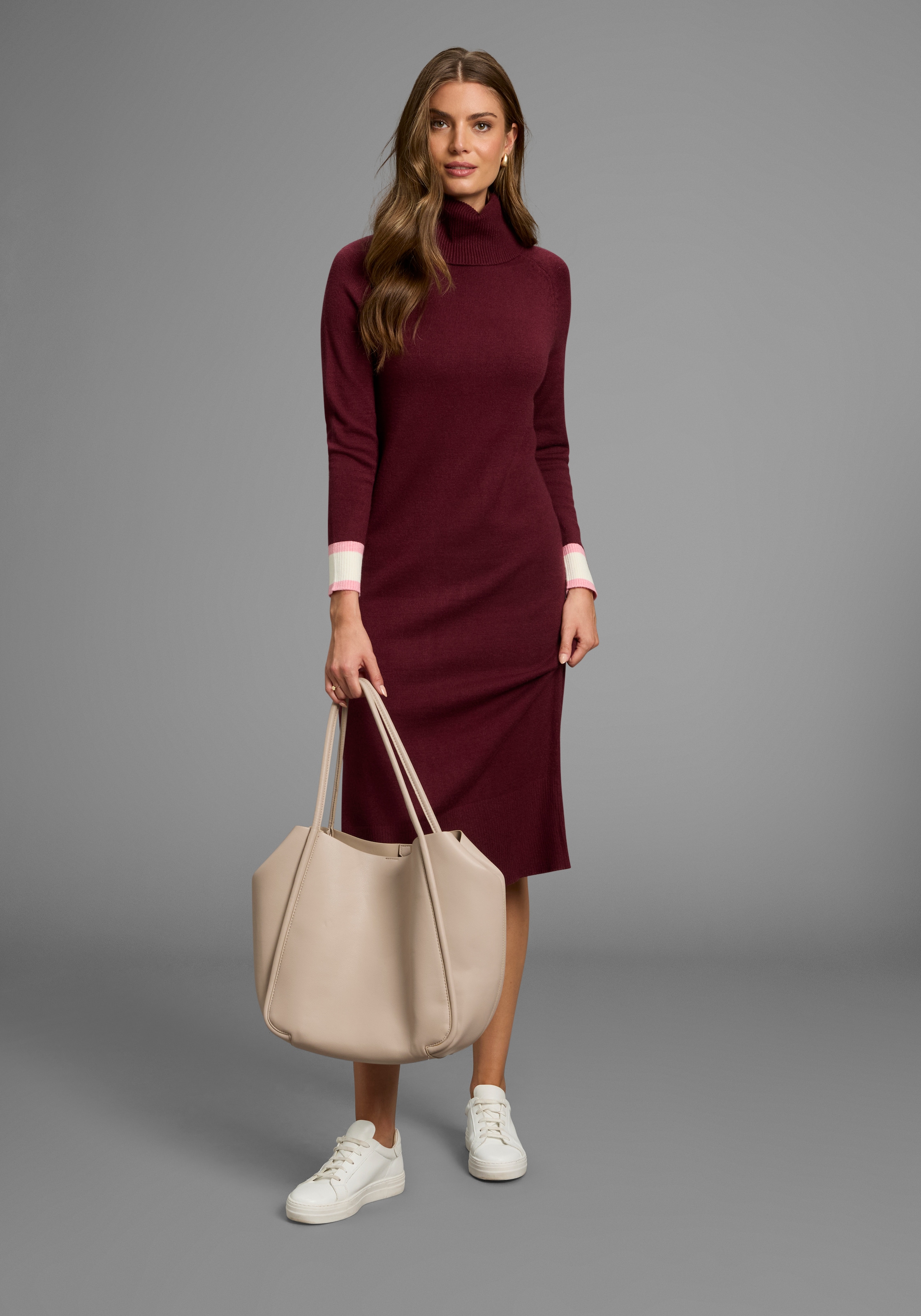 Image of HECHTER PARIS Strickkleid mit Kontraststreifen
