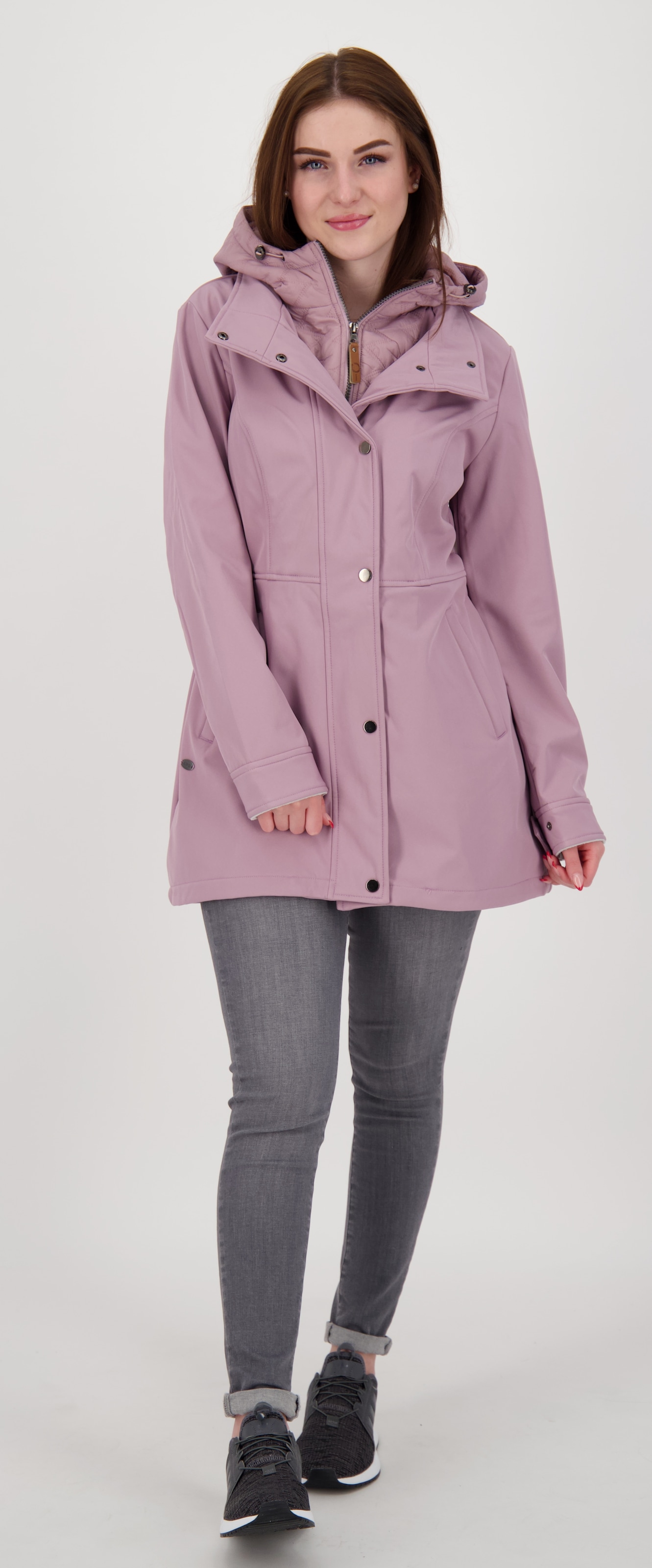 LPO Veste softshell »LUCANIA PEAK Women« leichte Softshelljacke mit All-Over-Print und abnehmbarer Kapuze