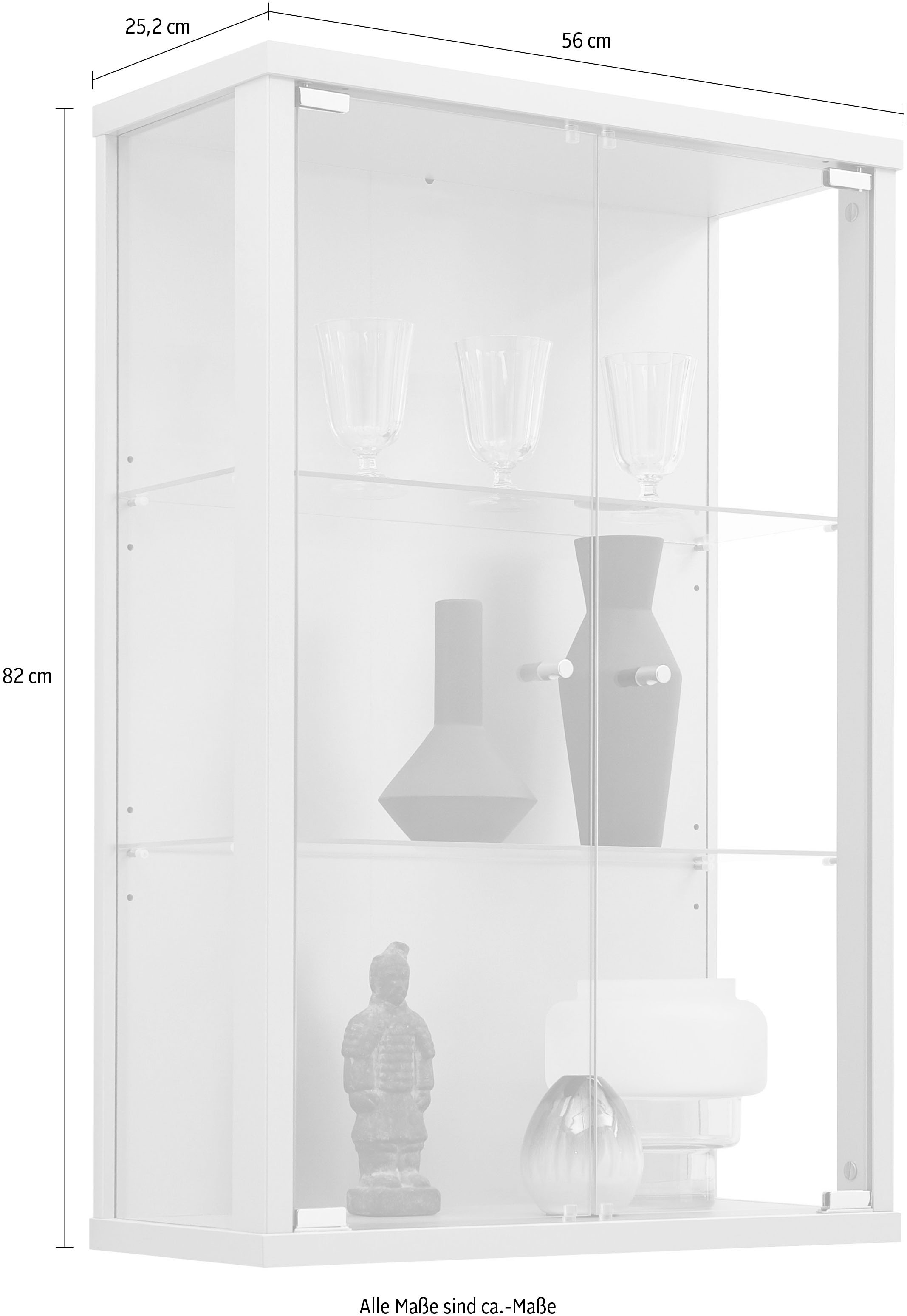 fif möbel Vitrines »OPTIMA« Hängevitrine/Glasvitrine 2x Glastür,perfekt für Sammler,Sammlervitrine