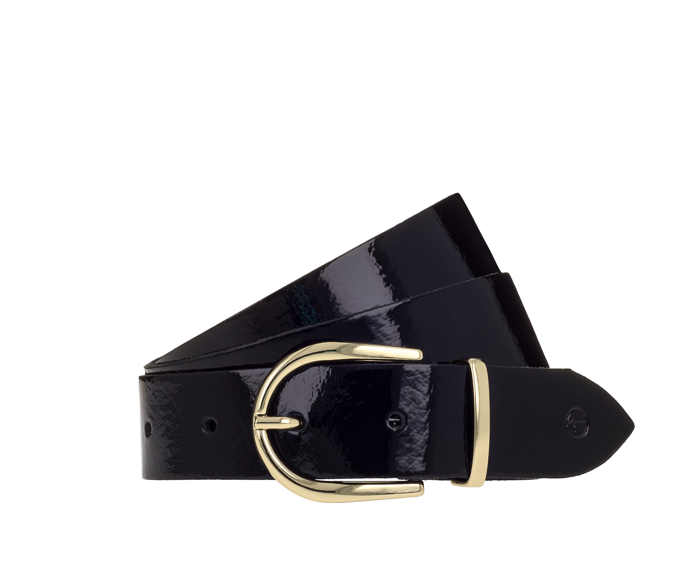 Tamaris Ledergürtel »"Ellen Gold"« 3 cm breit, klassische Dornschnalle in glänzendem Goldton