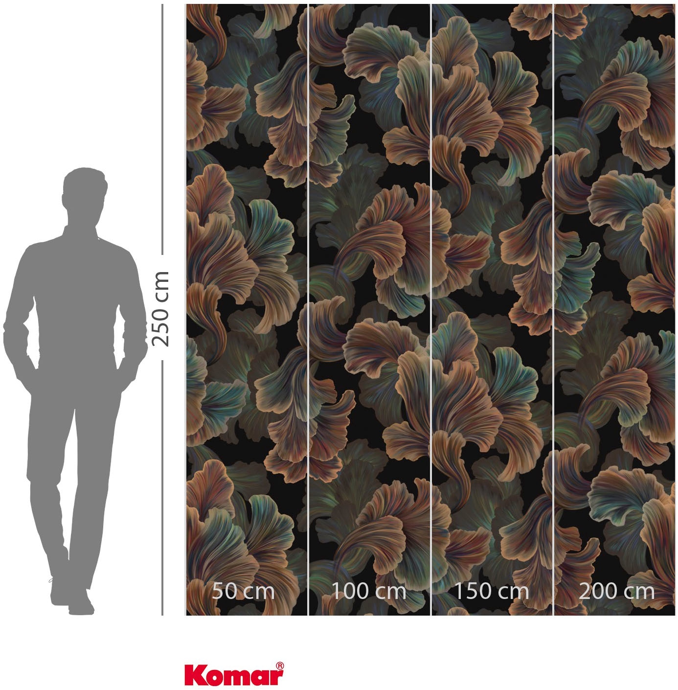 Komar Fototapete »Vlies Fototapete - Night Blossoms - Grösse 200 x 250 cm« Motiv | bedruckt glatt