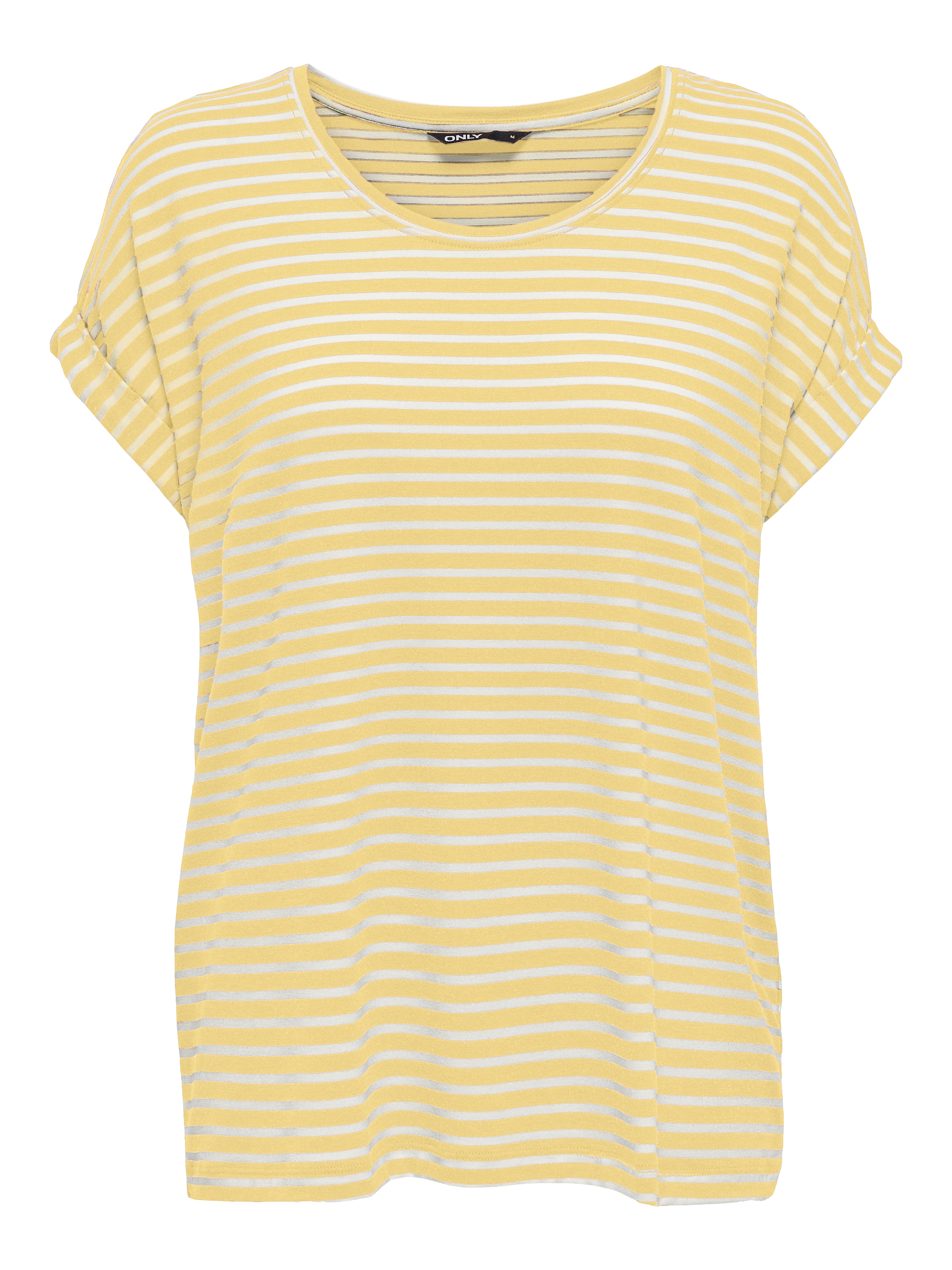 ONLY T-shirt à manches courtes »ONLMOSTER STRIPE S/S O-NECK TOP JRS NOOS« gestreift, lässig geschnitten, Jersey, Rundhals, Viskosemischung