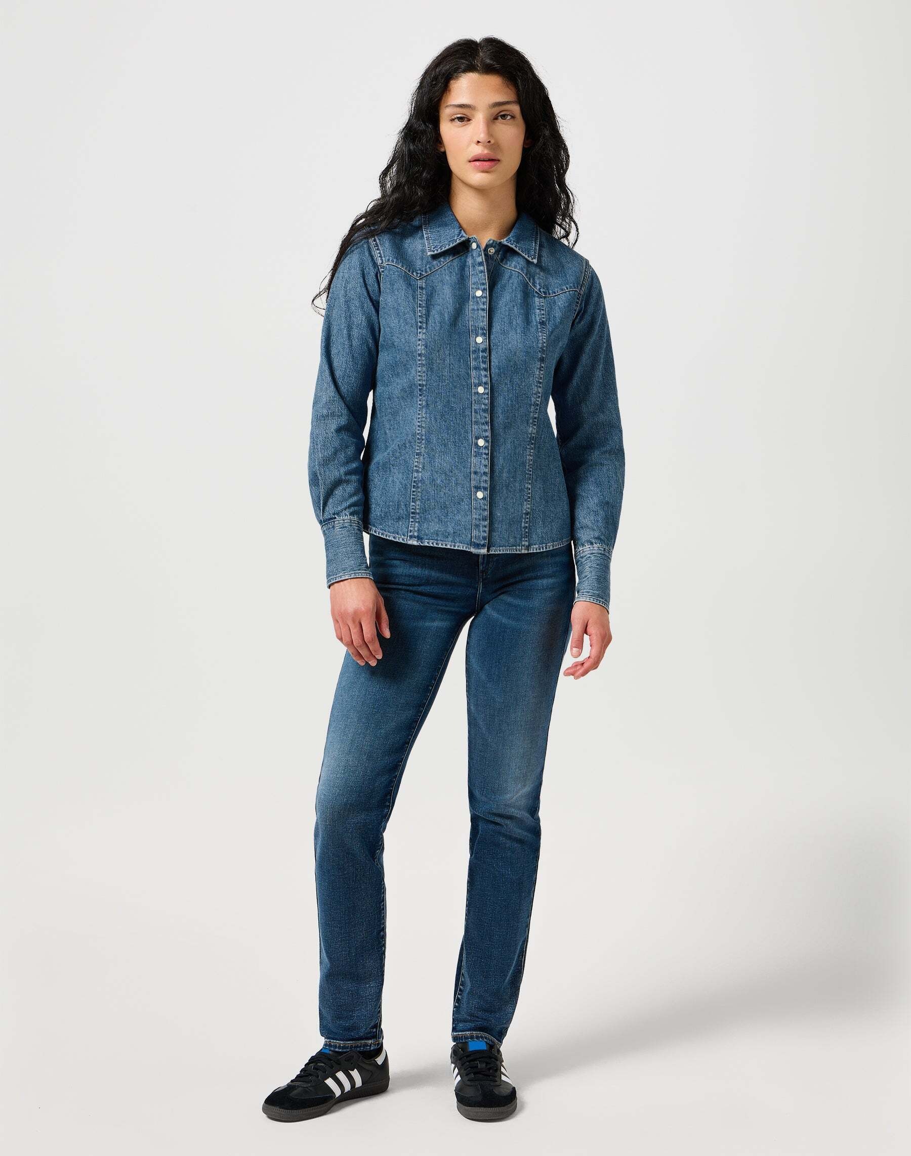 Wrangler Jeansbluse »Wrangler Jeanshemd Exag Yoke Shirt«