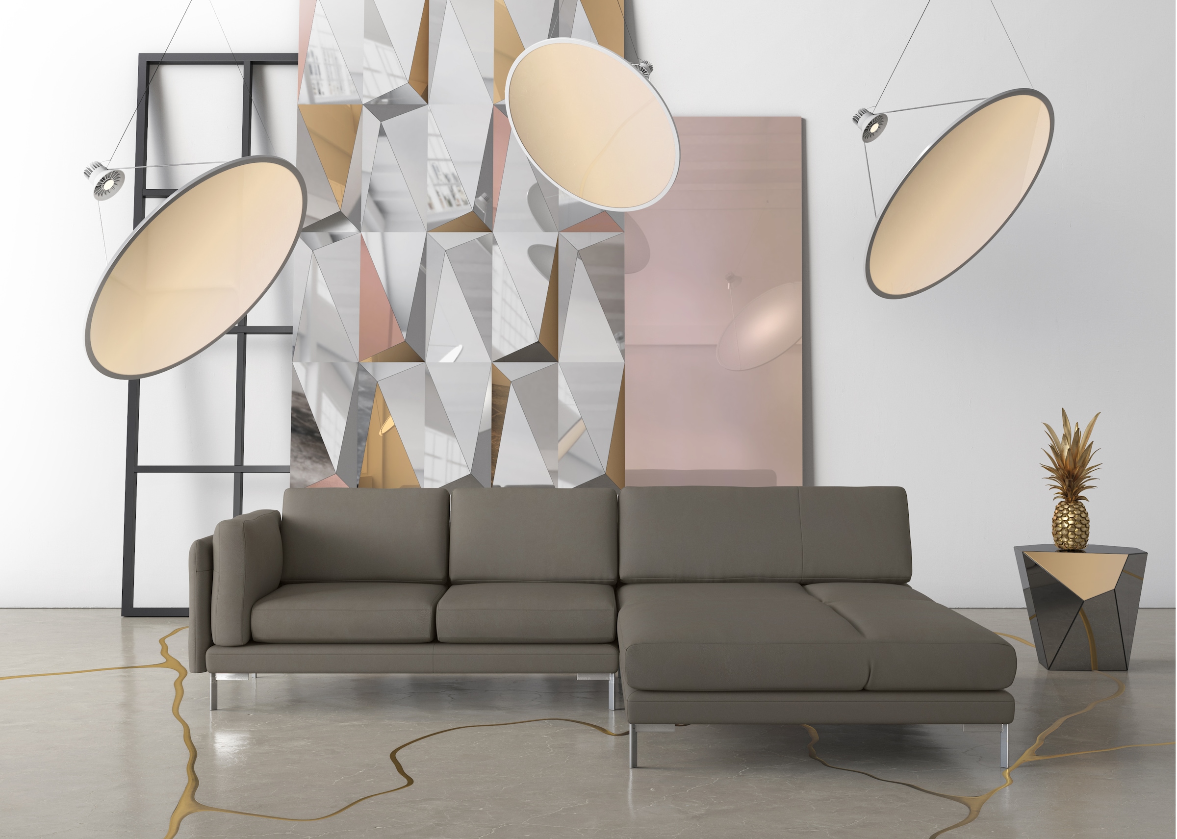 machalke® Ecksofa »vivien, L-Form«, mit diversen Armlehnenfunktionen