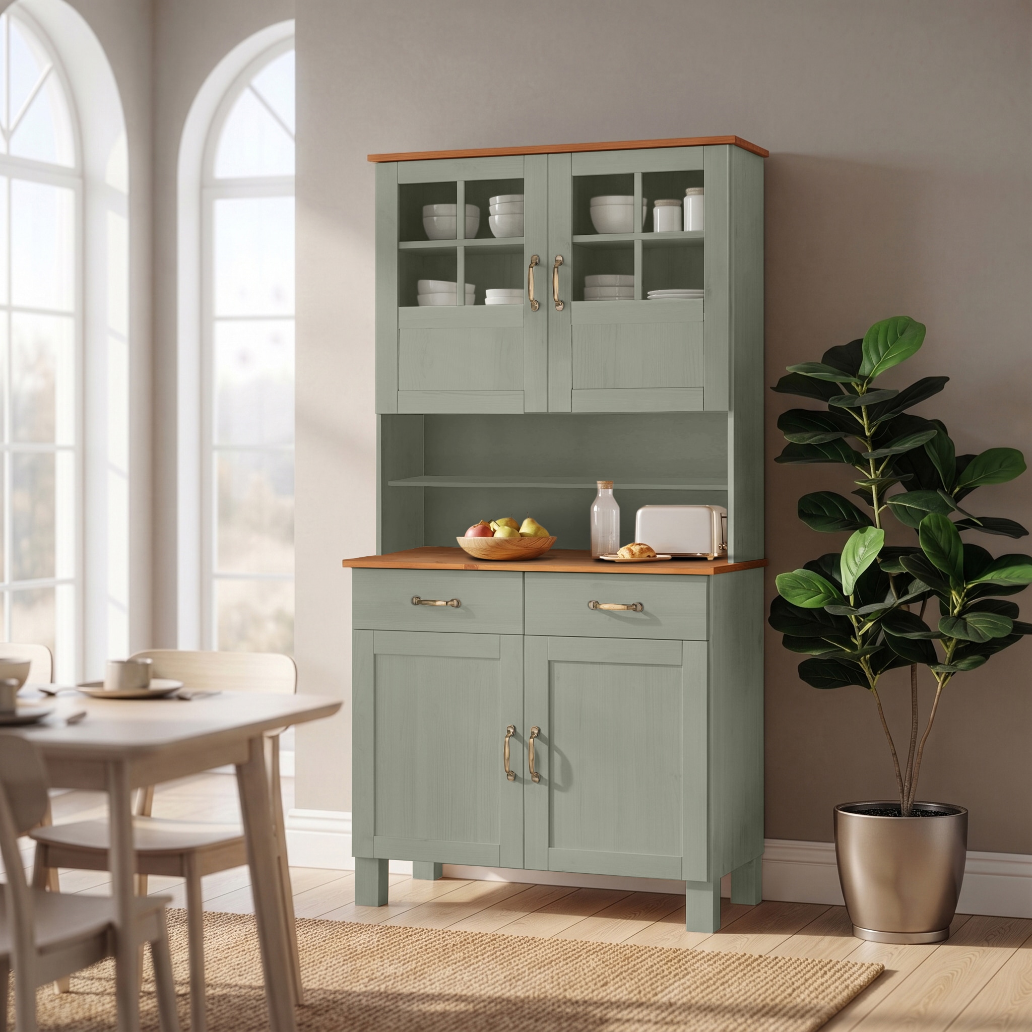 Image of Home affaire Küchenbuffet "Alby" Breite 85 cm, 2 Glastüren
