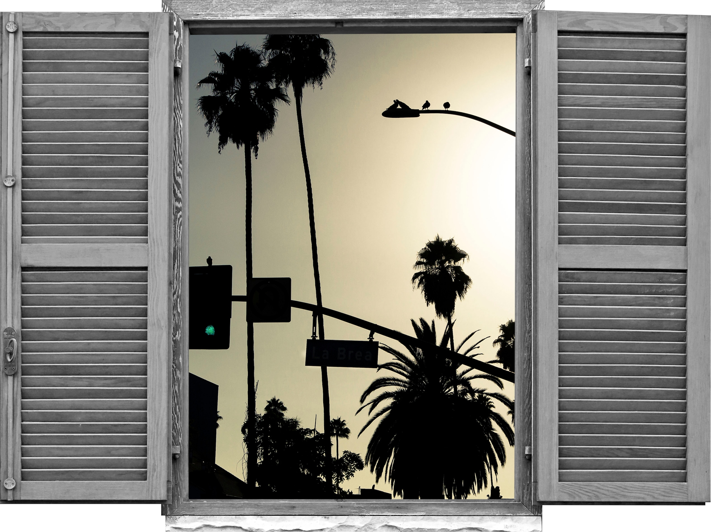 queence Wandtattoo »Abendsonne« Wandsticker, Wandbild, selbstklebend, 3D, Fenster