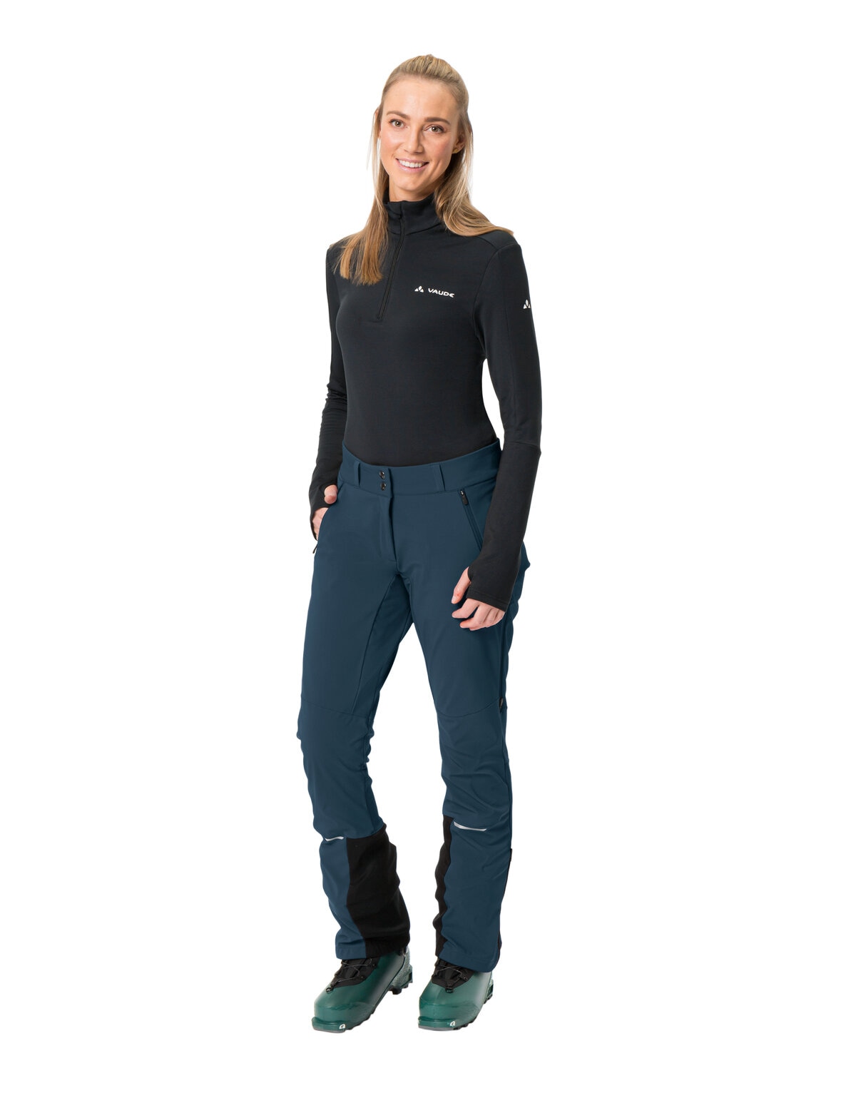 VAUDE Pantalon de plein air »Wo Larice Pants IV«  avec trois zones de matériau, tissu softshell coupe-vent