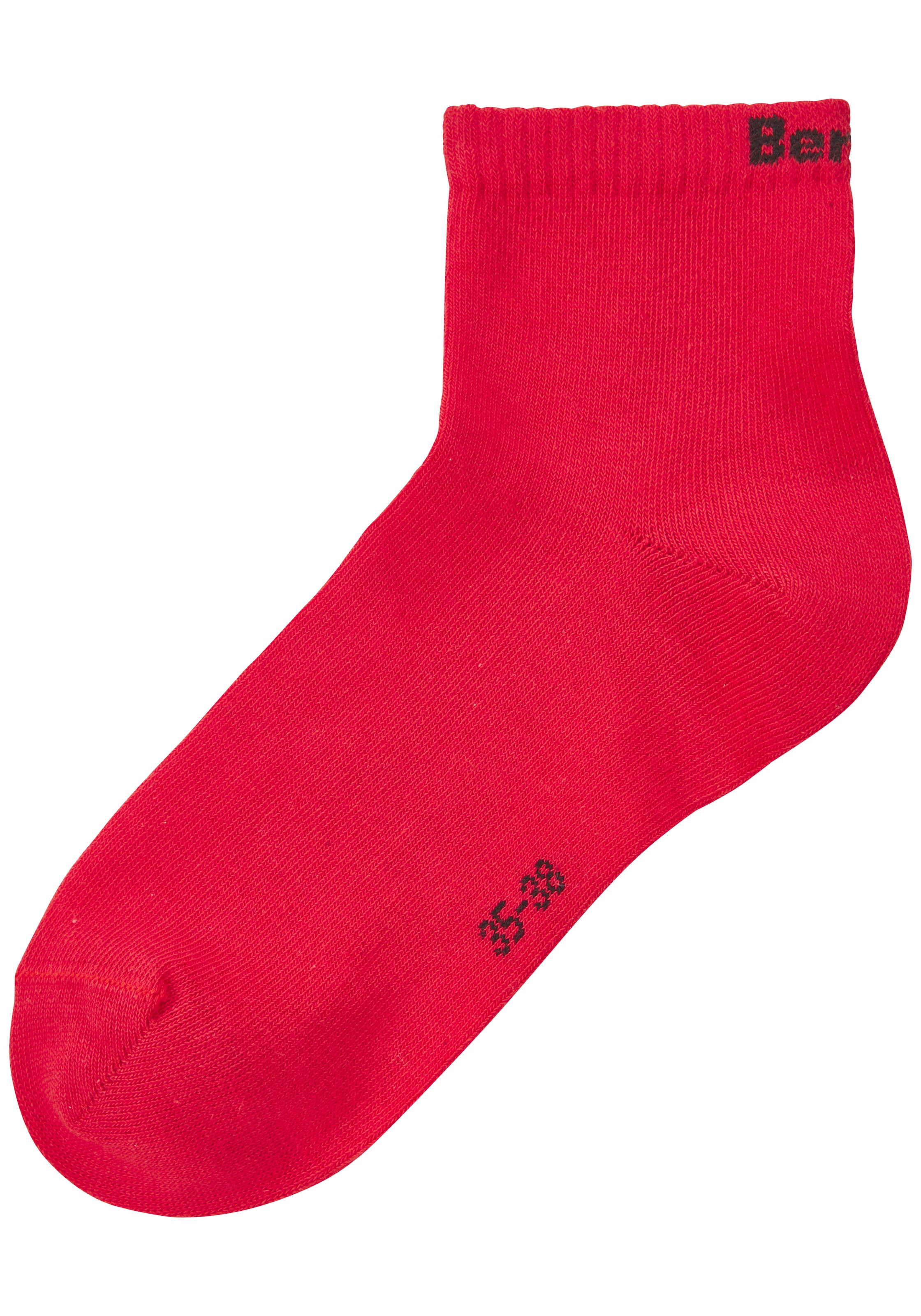 Bench. Chaussettes courtes »für Damen und Herren in Baumwollmischung, für Sport und Freizeit« Paquet, 6 Couple tlg. avec inscription logo classique, sans éponge,