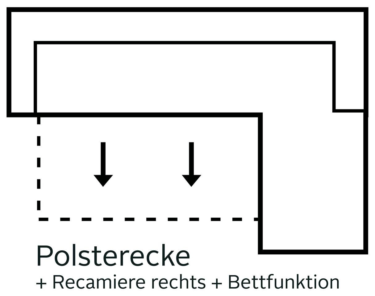 Home affaire Ecksofa »TRIPLO optionale Schlafsofa mit Bettkasten, Masse B/T/H: 234/164/89 cm«, L-Form wahlweise mit Bettfunktion - Liegefläche 132x210 cm