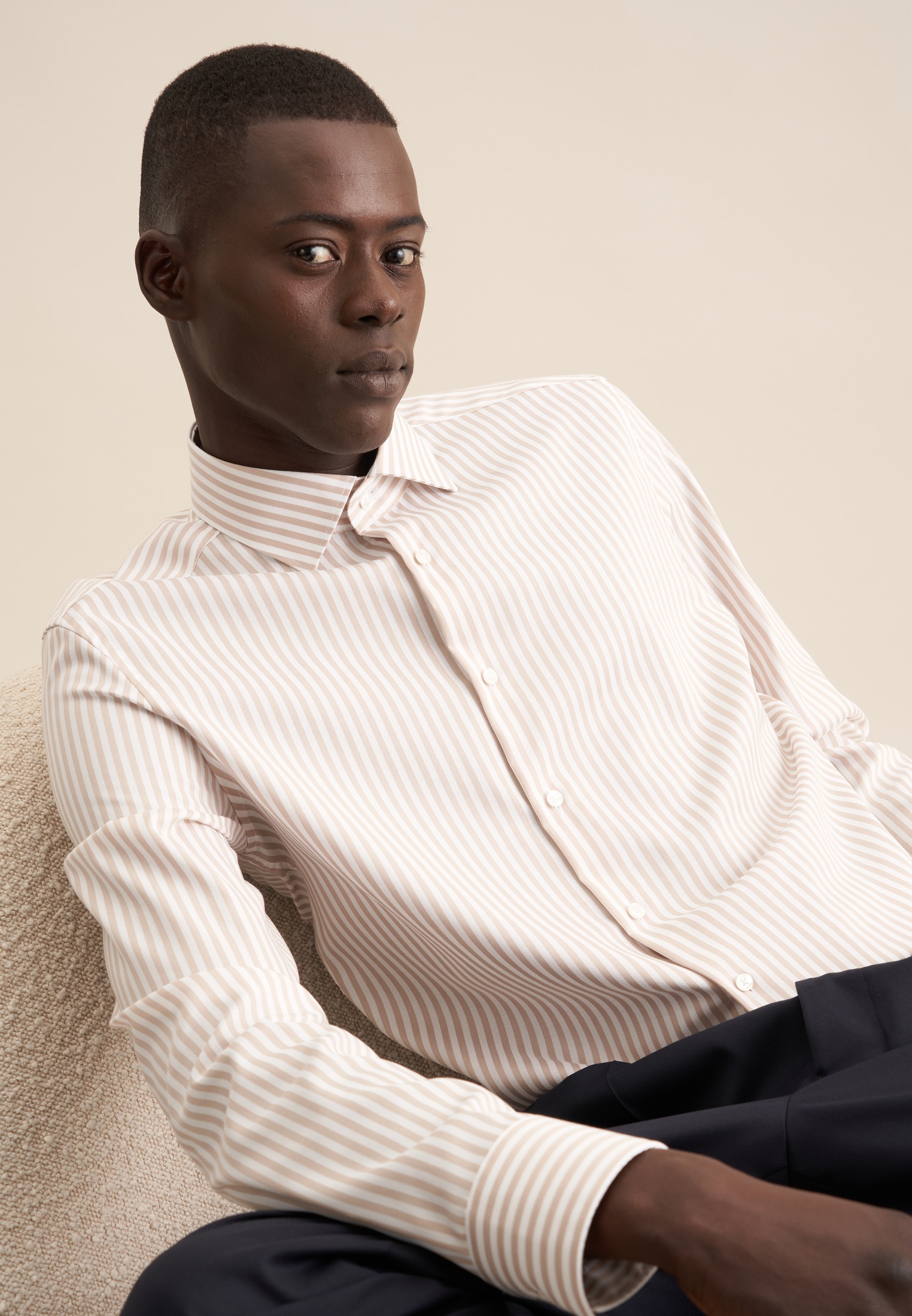 seidensticker Businesshemd »Schwarze Rose« Slim 1/1 Kentkragen Gestreift