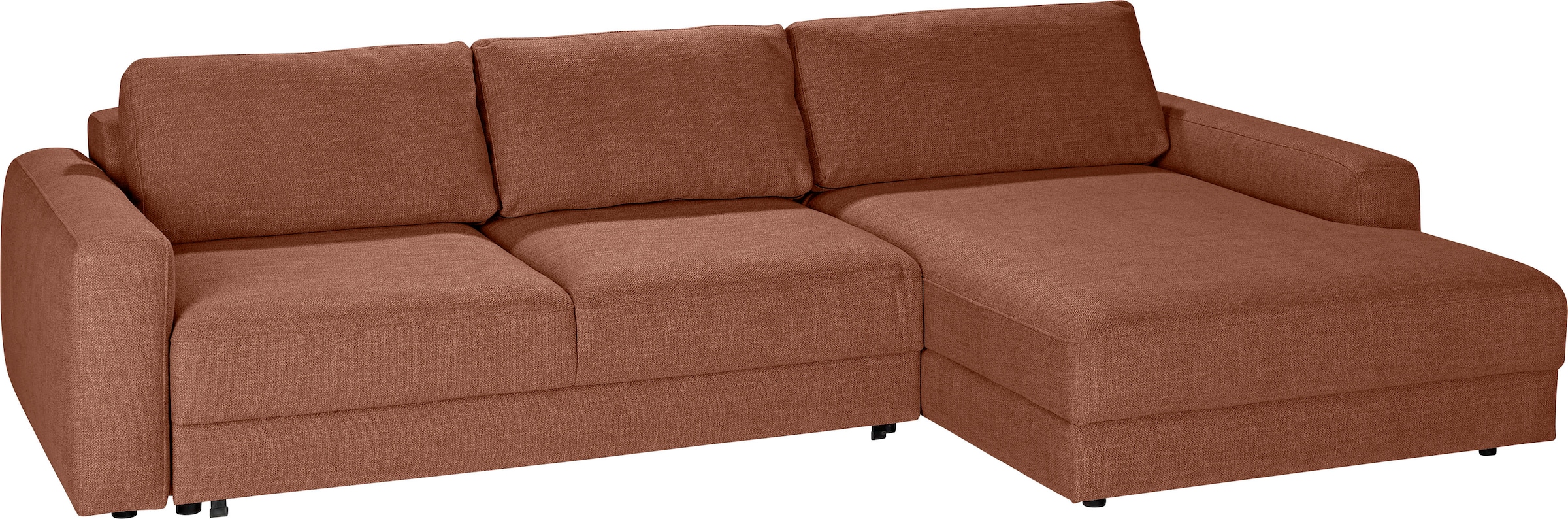 Image of TRENDMANUFAKTUR Ecksofa "Bourbon II, hoher Sitzkomfort, extrabreite Recamiere für Relaxkomfort" wahlweise mit Bettfunktion und Bettkasten, zeitlos und elegant, L-Form