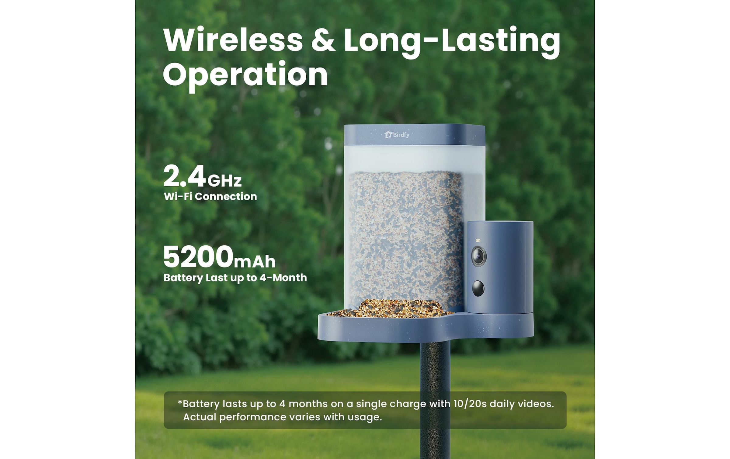   Vogelhaus »mit Kamera 60 fps 1080p« Smartes Vogelhaus mit HD Kamera mit AI Erkennung