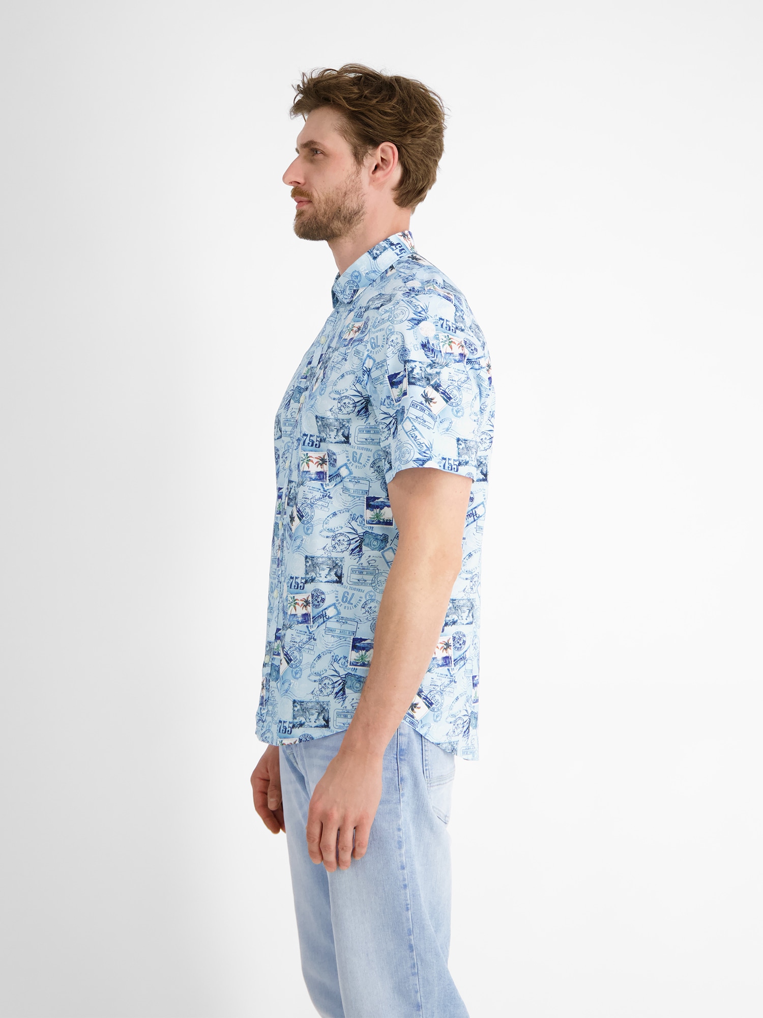 LERROS Chemise à manches courtes »Herren Halbarmhemd mit grafischem Druck«