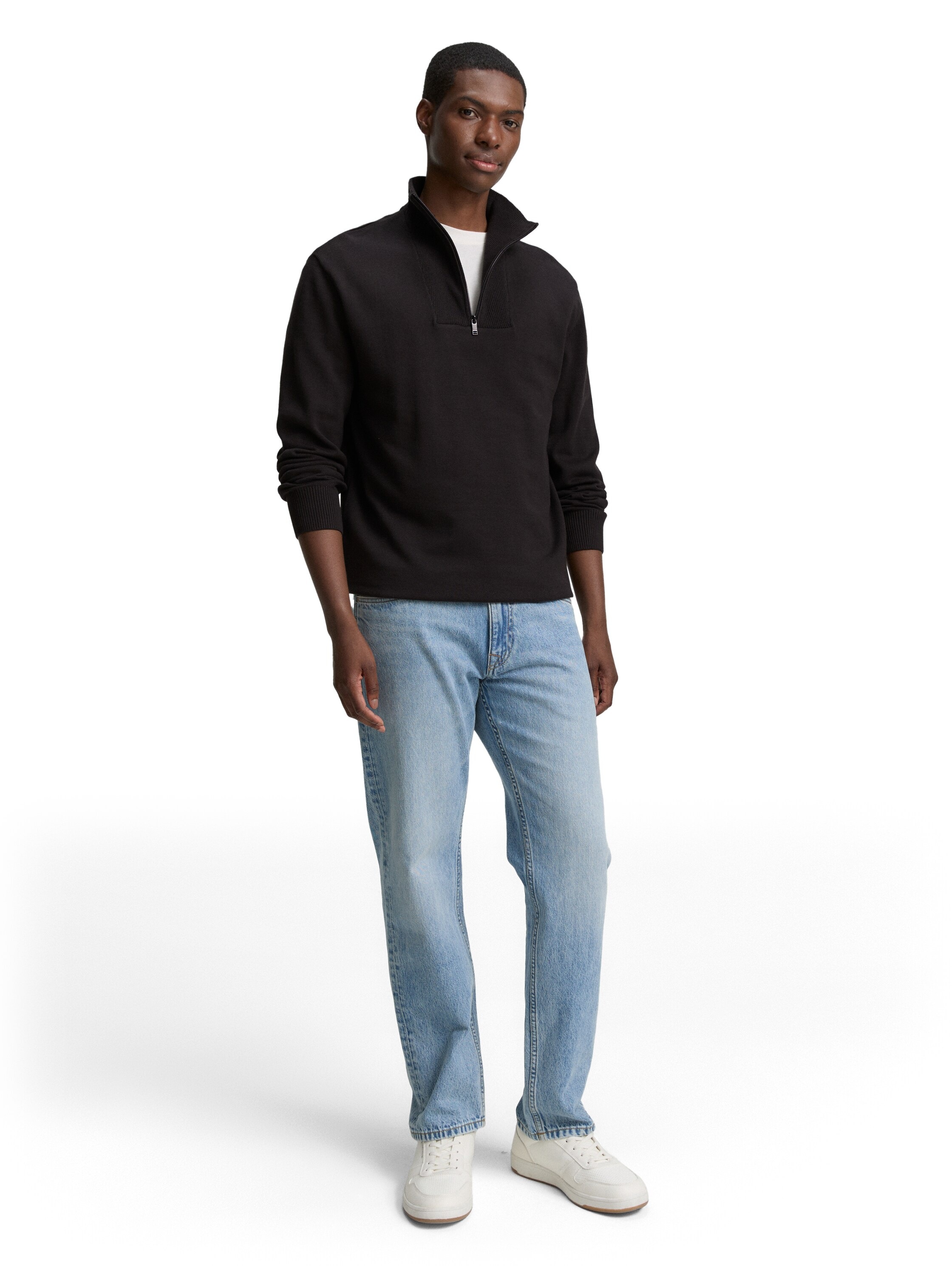 TOM TAILOR Denim Troyer, mit Rippbündchen