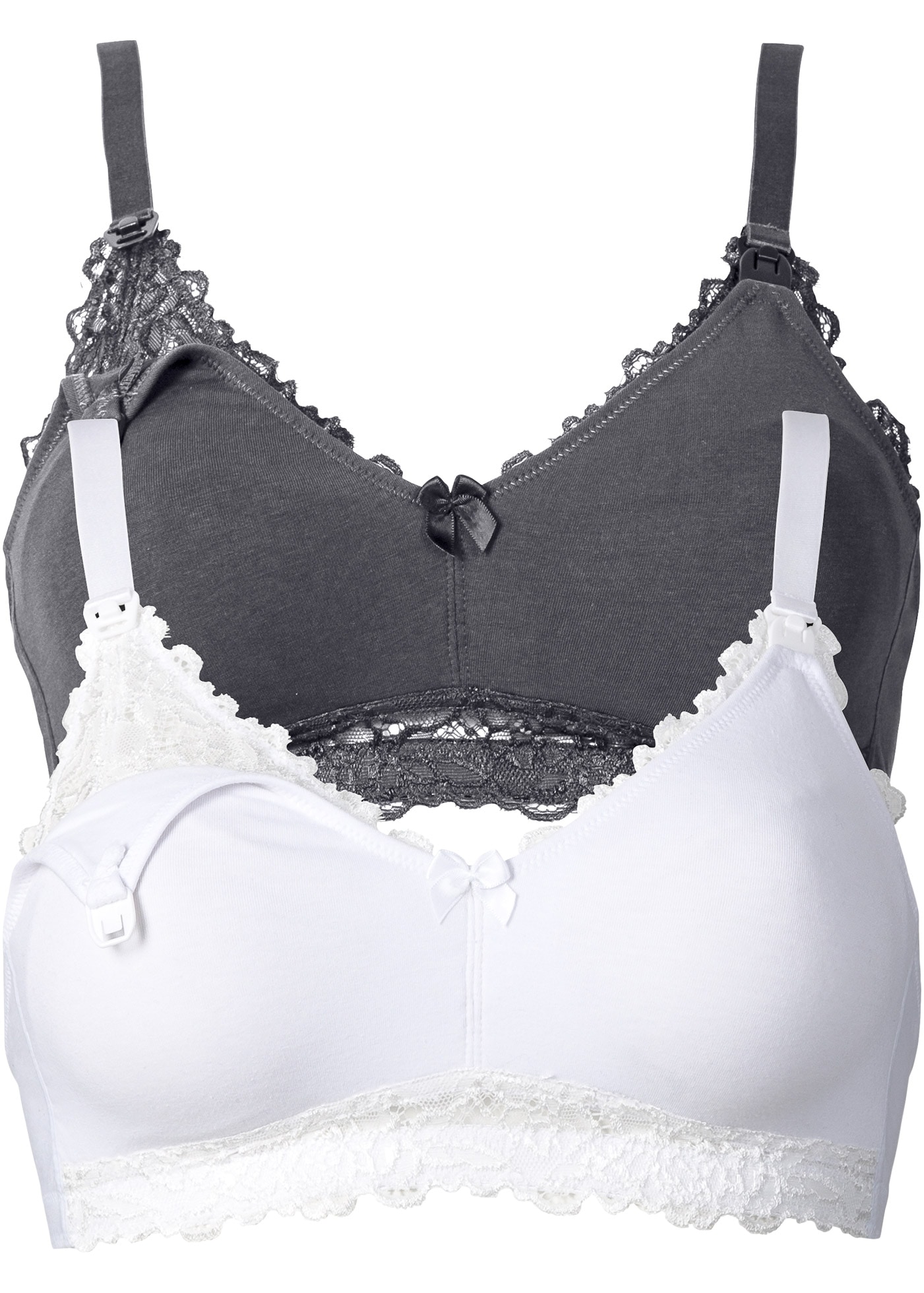 bonprix Soutien-gorge d'allaitement Paquet, 2 pièces im praktischen Doppelpack, mit Clip-Verschluss zum einfachen Öffnen