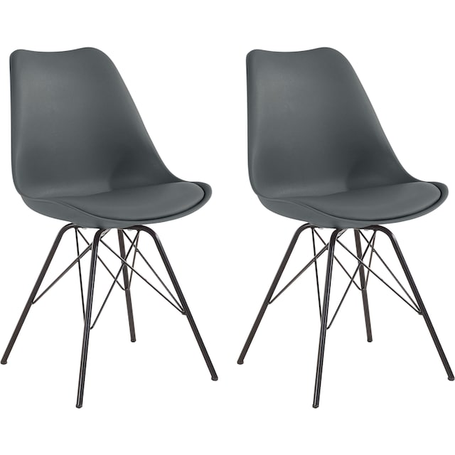 Homexperts 4-Fussstuhl »Ursel 01«, (Set), 2 St., Kunstleder, Sitzschale mit  Sitzkissen in Kunstleder acheter confortablement