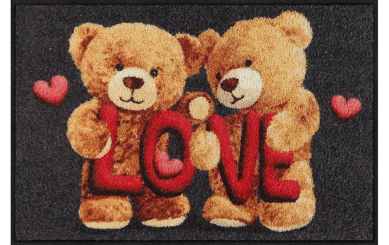 Image of Salonloewe Fussmatte "Love Teddys 50 x 75 cm"