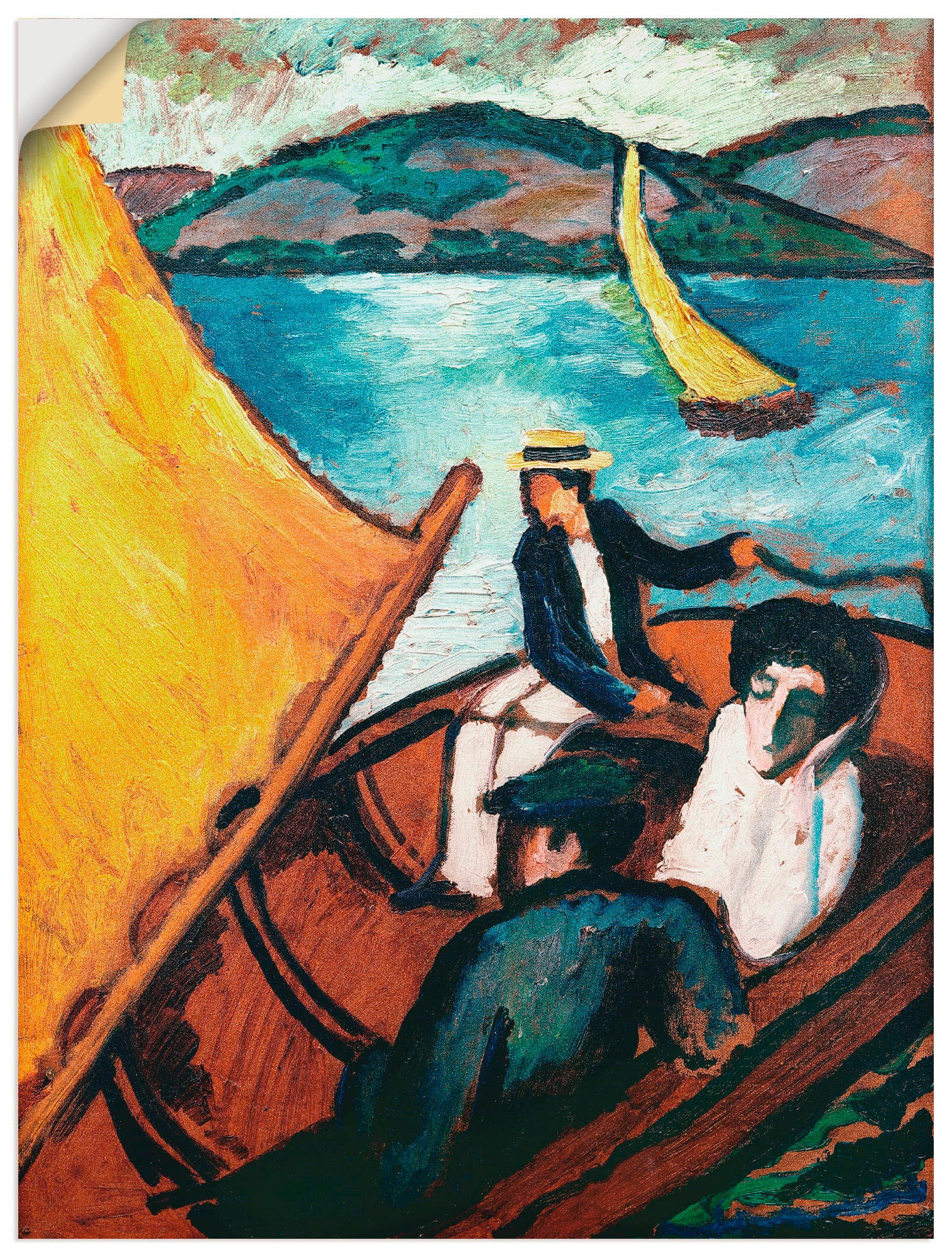 Image of Artland Wandbild »Segelboot, Tegernsee«, Gruppen & Familien, (1 St.), in vielen Grössen & Produktarten -Leinwandbild, Poster, Wandaufkleber / Wandtattoo auch für Badezimmer geeignet bei Ackermann Versand Schweiz