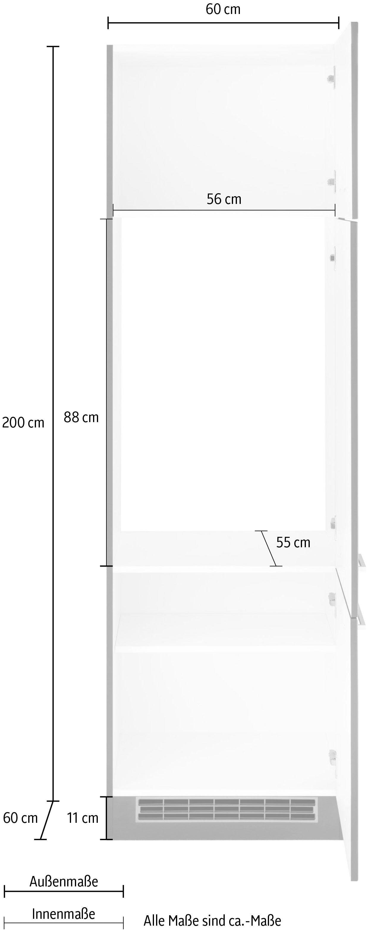 KOCHSTATION Kühlumbauschrank »KS-Kehl« für Einbaukühlschrank, Nischenhöhe 88cm